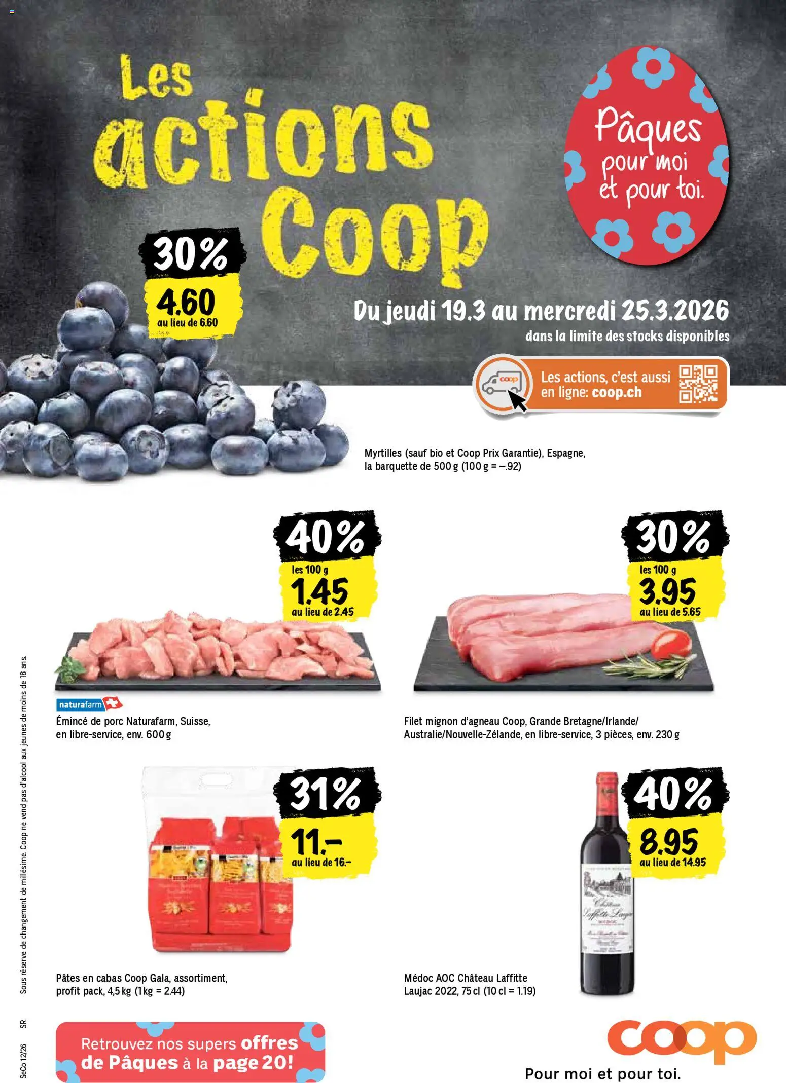 Coop aktionen FR – gültig ab 19.03.2026 | Seite: 1 | Produkte: Pasta