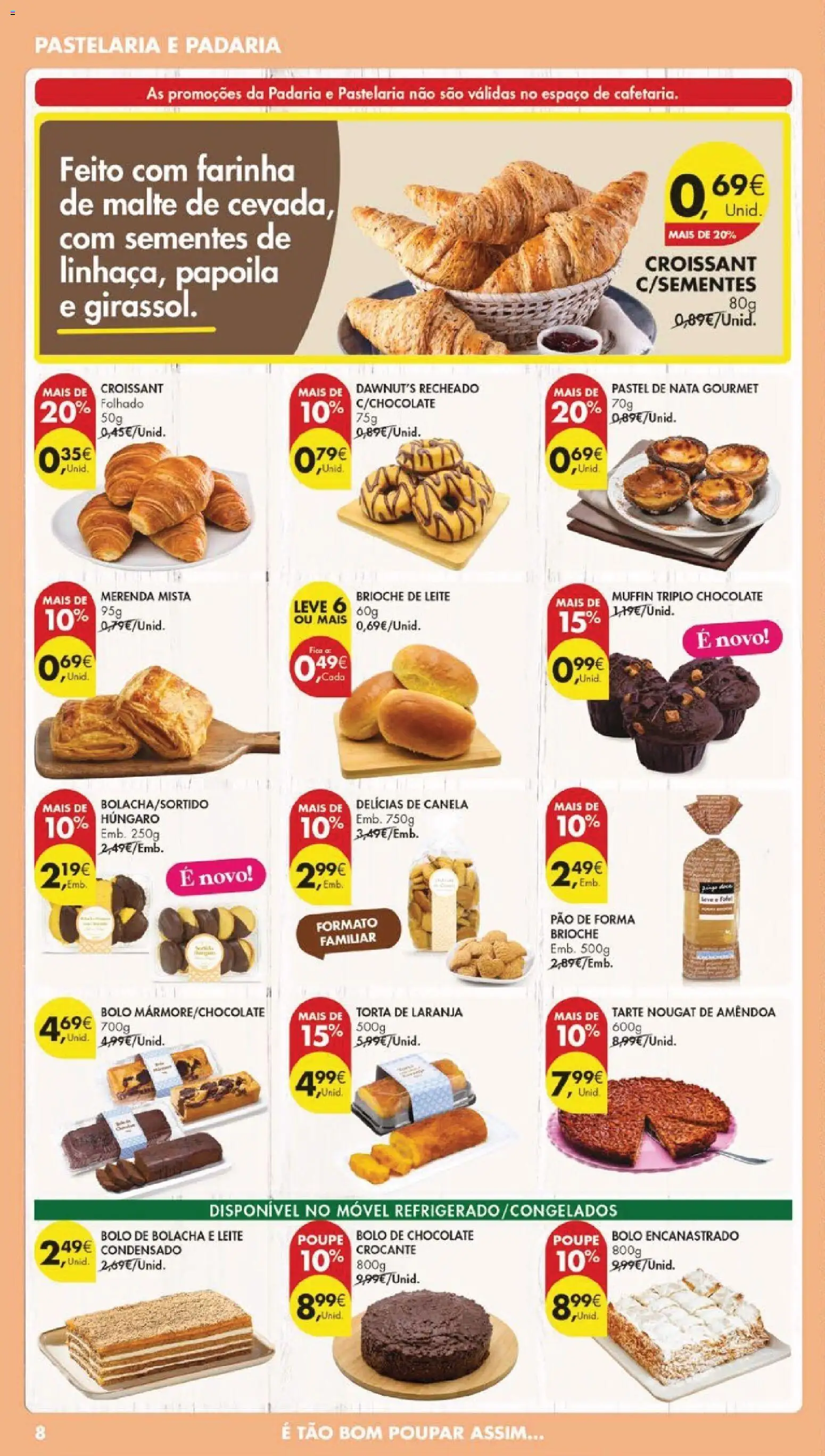 Pingo Doce folheto │ válido de 13.01.2026 | Página: 8 | Produtos: Padaria, Leite condensado, Leite, Tarte