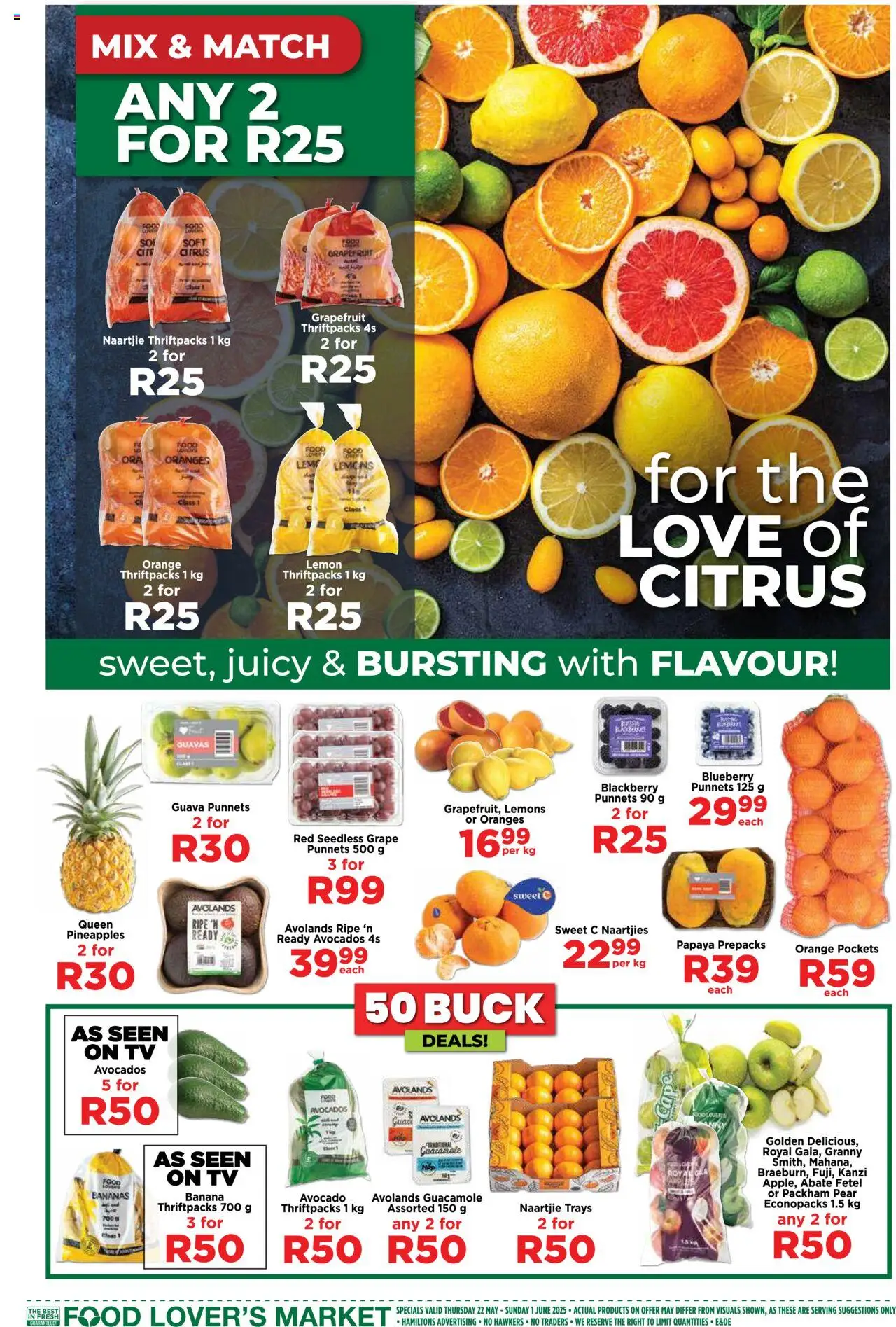 Food Lover's Market Western Cape - For The Love of Value │ valid from 22.05.2025 | Page: 3 | Products: TV, Avocados, Grapefruit, Lemon