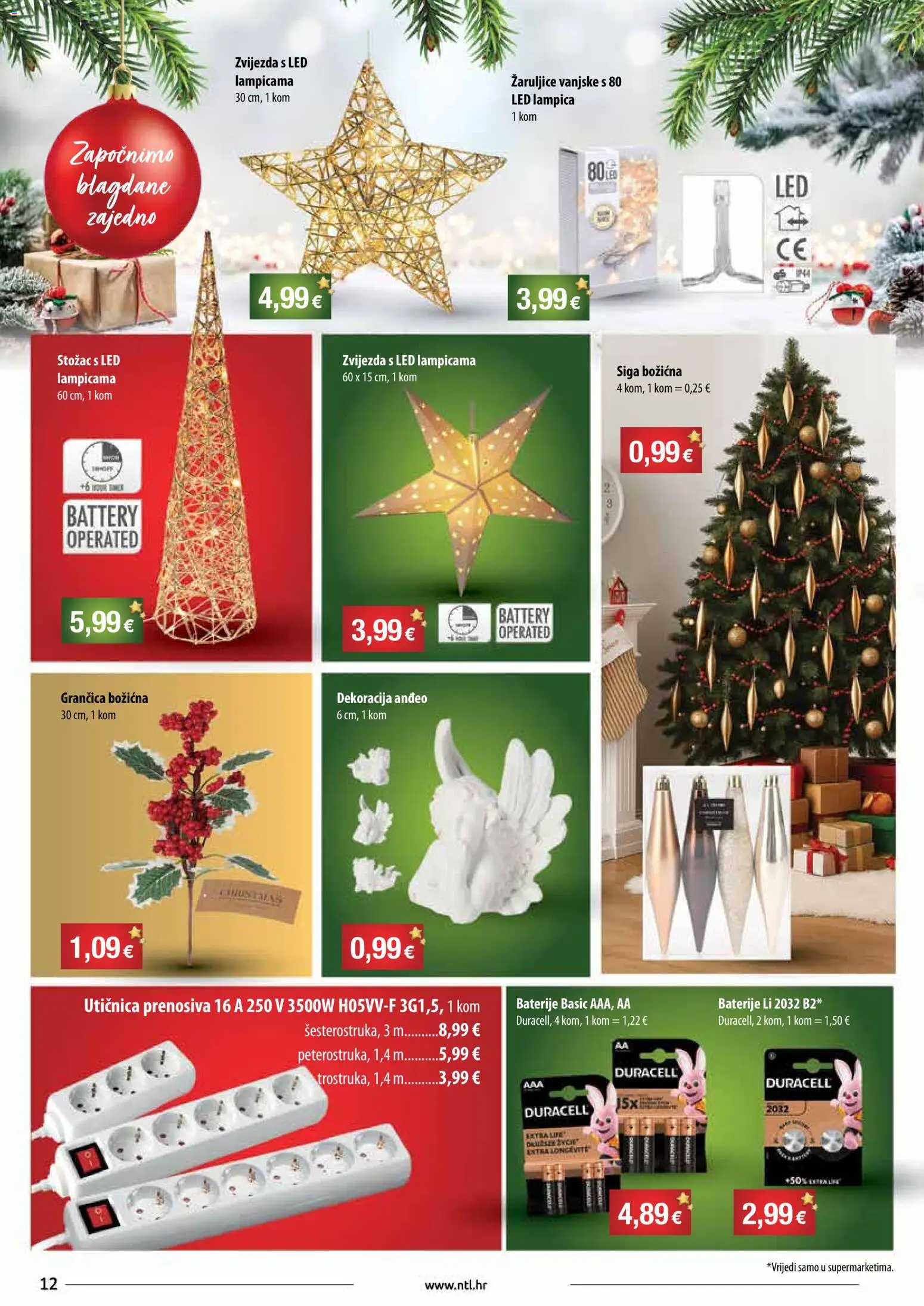 NTL katalog | vrijedi od 03.12.2025 | Stranica: 12 | Proizvodi: Utičnica, Baterije