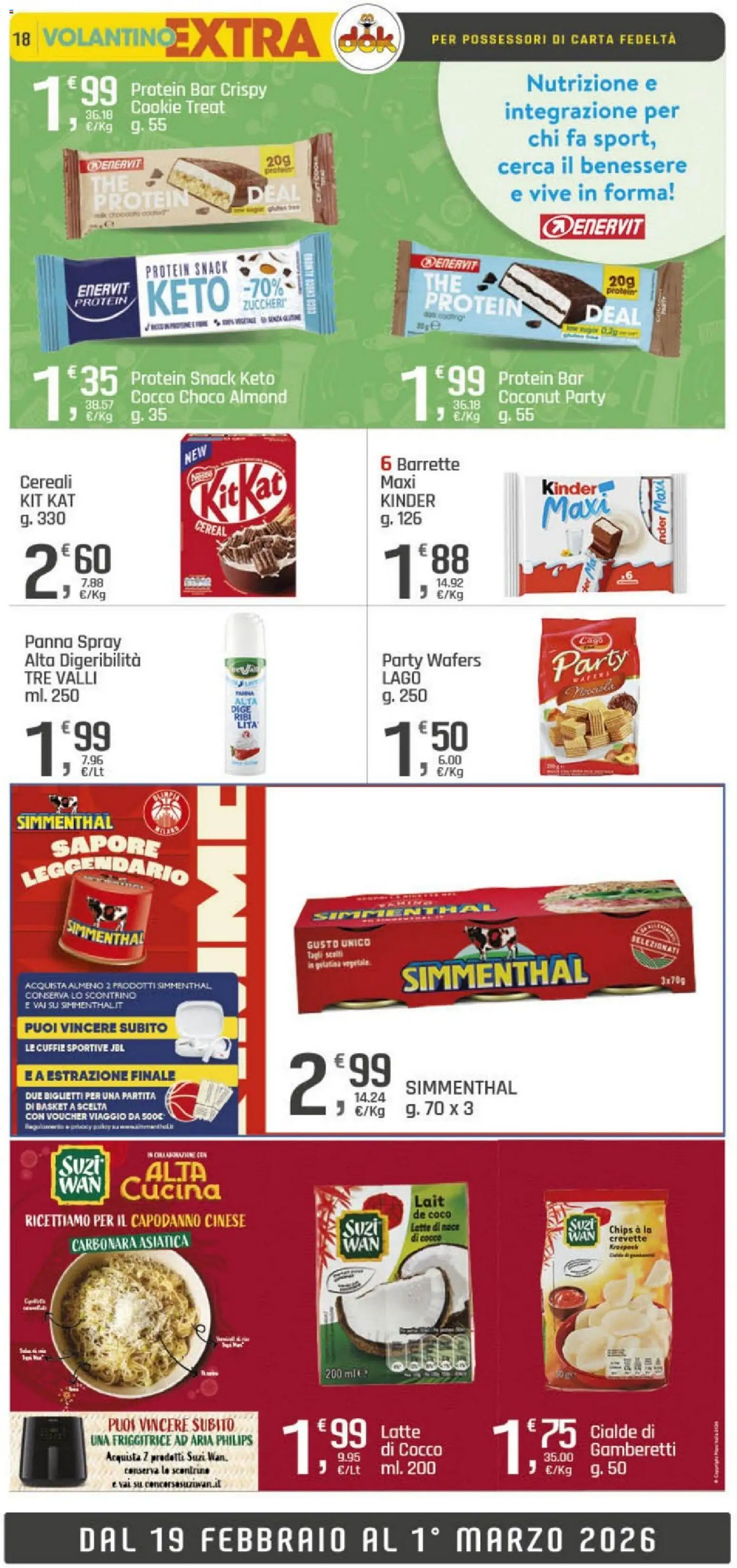 Volantino DOK del 19.02.2026 | Pagina: 18 | Prodotti: Friggitrice ad aria, Cuffie, Friggitrice, Gamberetti