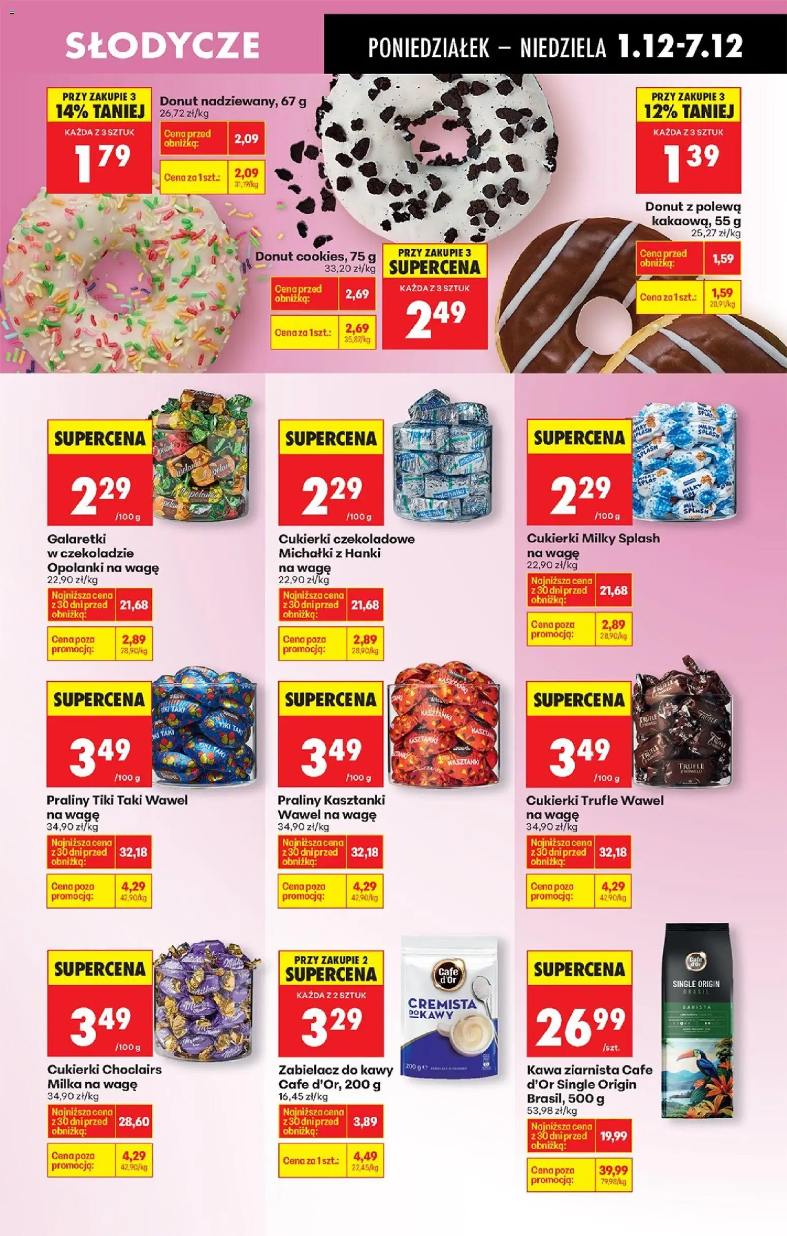 Biedronka gazetka od 01.12.2025 | Strona: 59 | Produkty: Słodycze, Milka, Donut, Cukierki