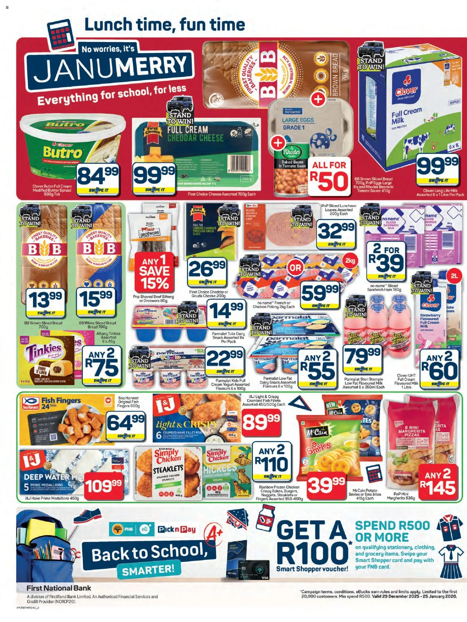 New Pick n Pay catalogue – valid from 02.01.2026 | Page: 2 | Products: Butter, Light, Cream, Water