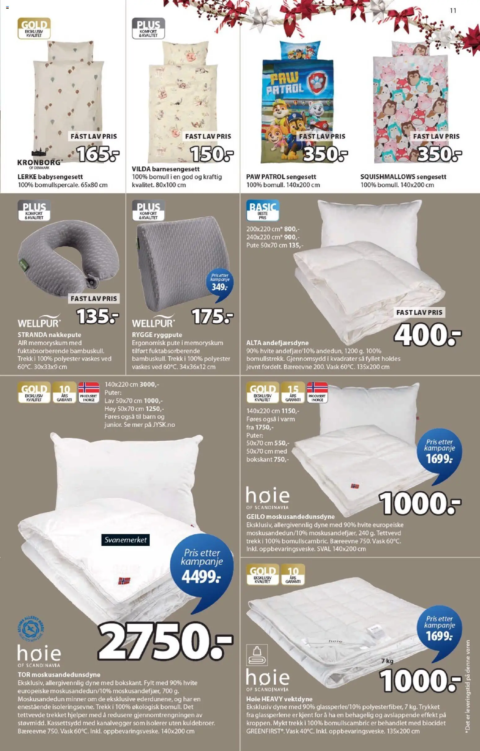 {H1} | Side: 11 | Produkter: Nuisette, Dyne, Vask, Pute