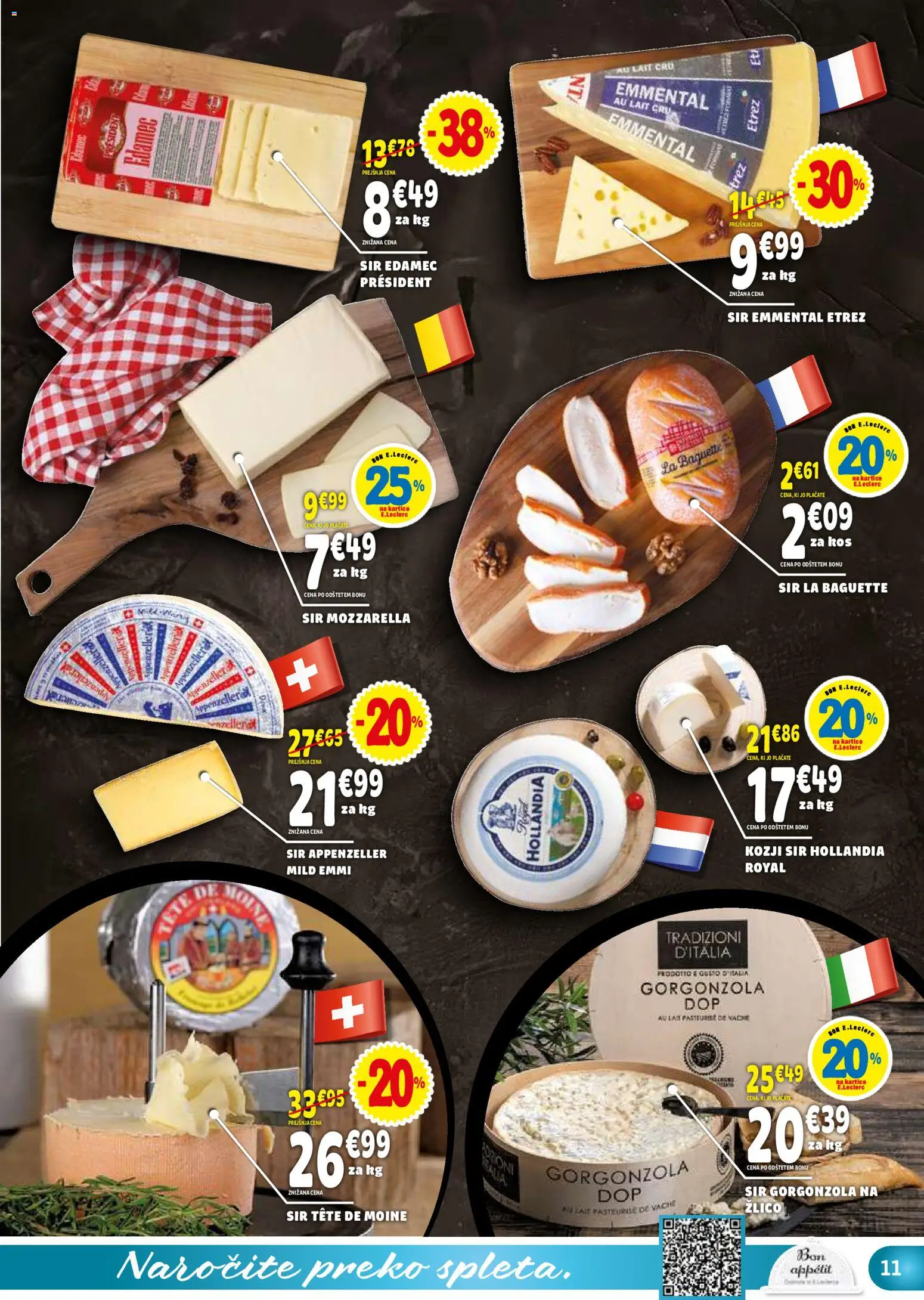 Novi E.leclerc katalog ponudbe – veljaven od 25.02.2026 | Stran: 11 | Izdelki: Edamec, Kos, Sir
