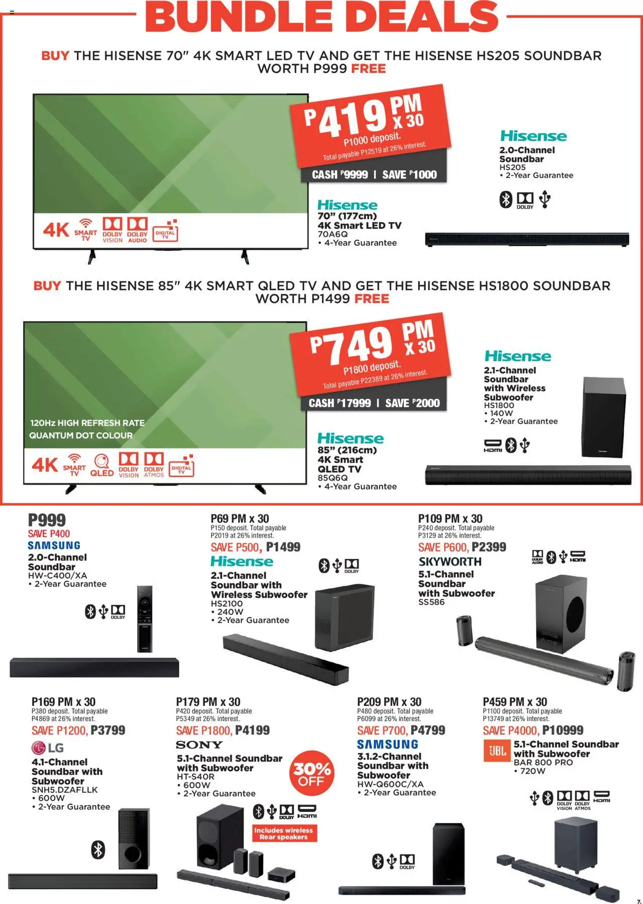 New House and Home catalogue – valid from 22.09.2025 | Page: 7 | Products: Audio, TV, Soundbar, Subwoofer