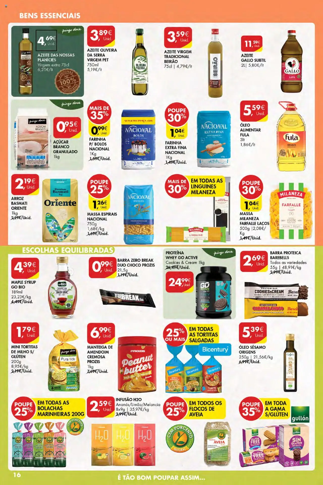 Pingo Doce Poupe Esta Semana Açores │ válido de 14.08.2025 | Página: 16 | Produtos: Aveia, Sal, Manteiga, Tomate