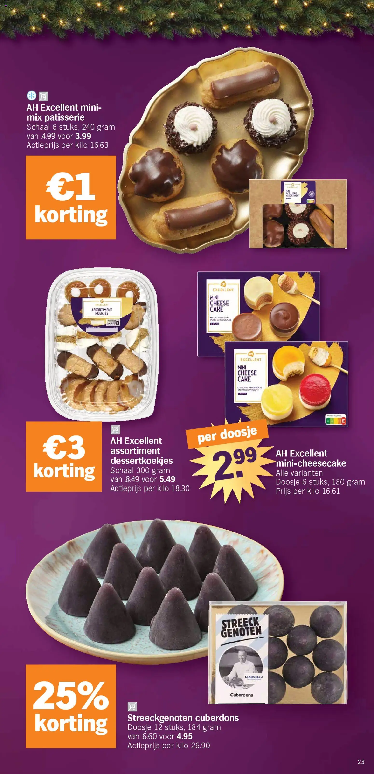 {H1} | Pagina: 23 | Producten: Koekjes, Cake, Chocolade, Schaal
