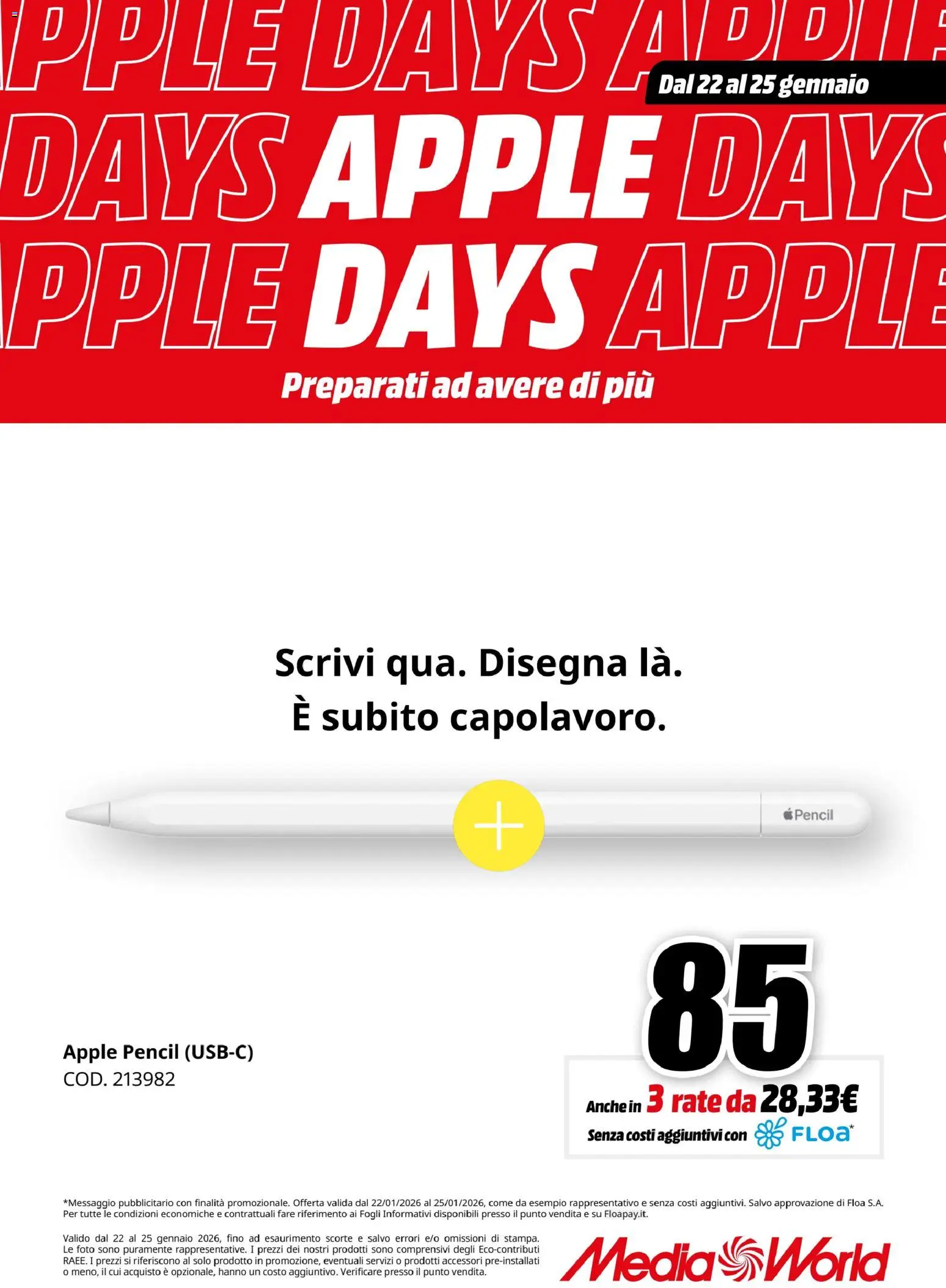 Volantino Media World del 22.01.2026 | Pagina: 11