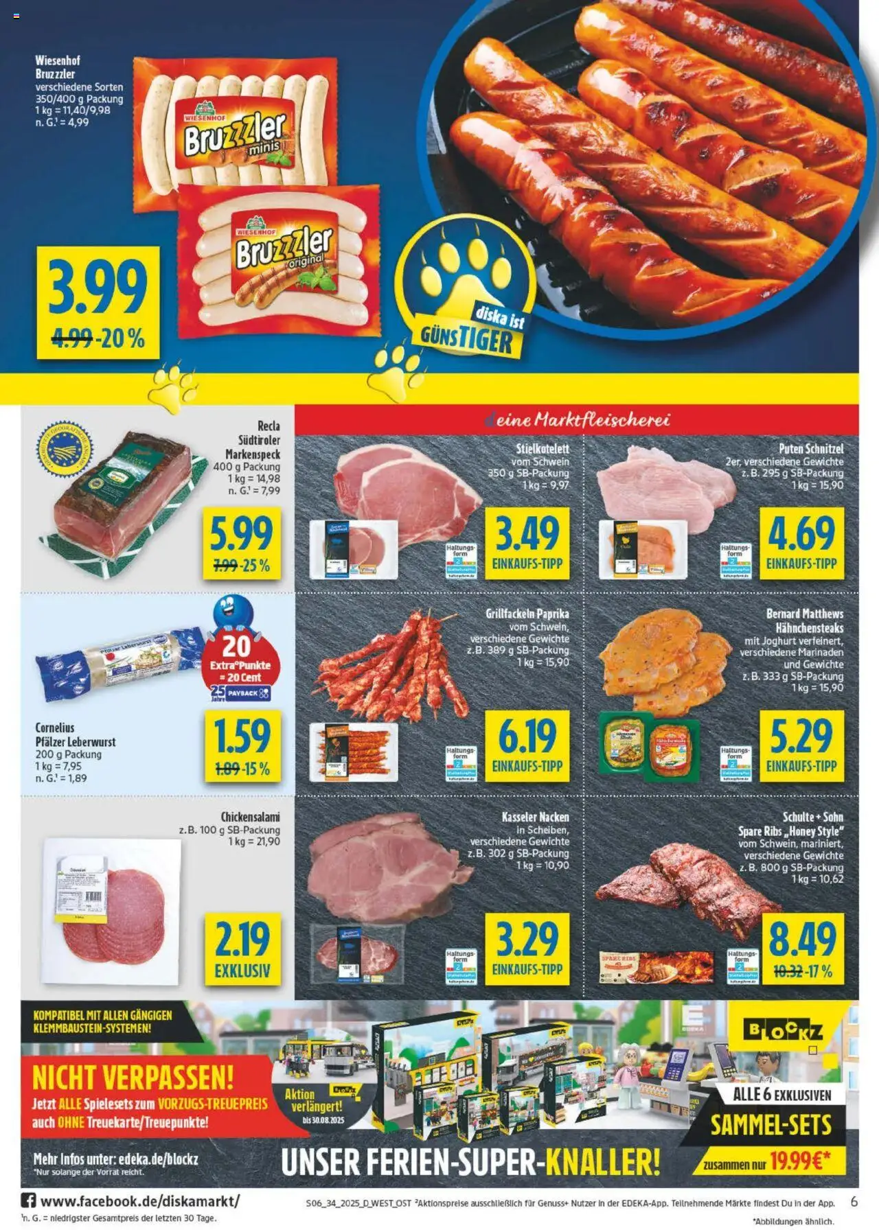 Diska - diska Angebote Bayern KW34 - gültig ab dem 18.08.2025 | Seite: 6 | Produkte: Joghurt, Schnitzel, Kasseler nacken, Paprika