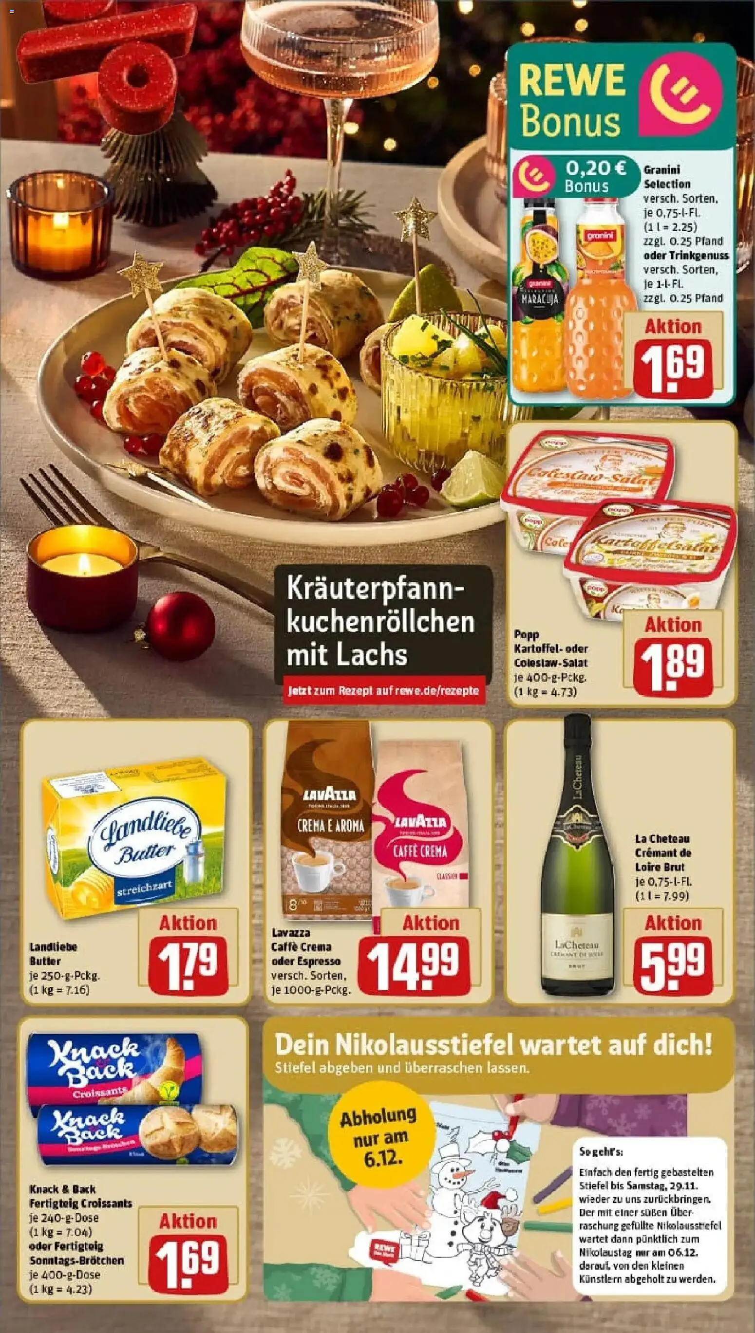 Rewe prospekt Berlin / Schöneberg	 – gültig ab 23.11.2025 | Seite: 7 | Produkte: Lavazza, Butter, Landliebe butter, Stiefel