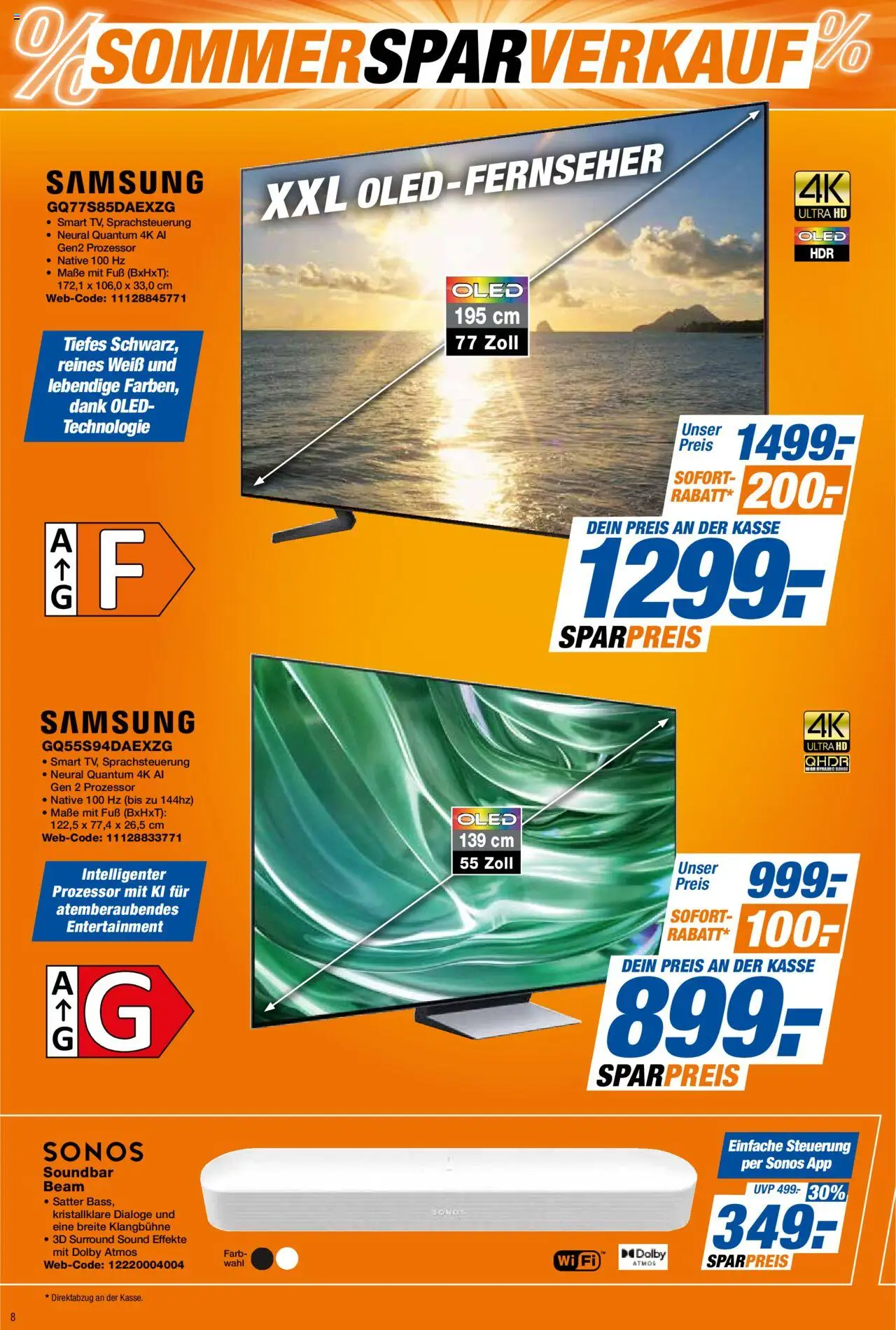 Expert  Sommer Sparverkauf - gültig ab dem 22.08.2025 | Seite: 8 | Produkte: Samsung, Soundbar
