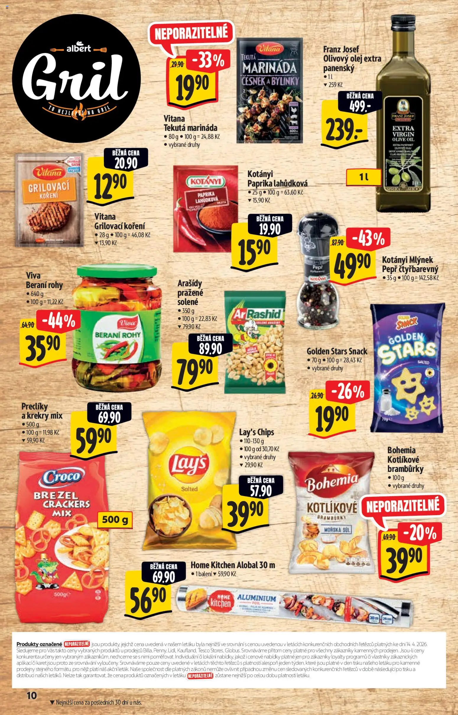 Albert katalog - Supermarket od 22.04.2026 | Strana: 10 | Produkty: Olivový olej, Koření, Paprika, Krekry