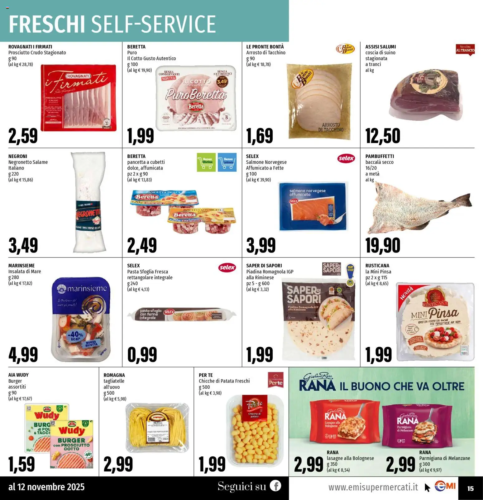 Volantino EMI del 30.10.2025 | Pagina: 15 | Prodotti: Arrosto, Pasta sfoglia, Tacchino, Pasta