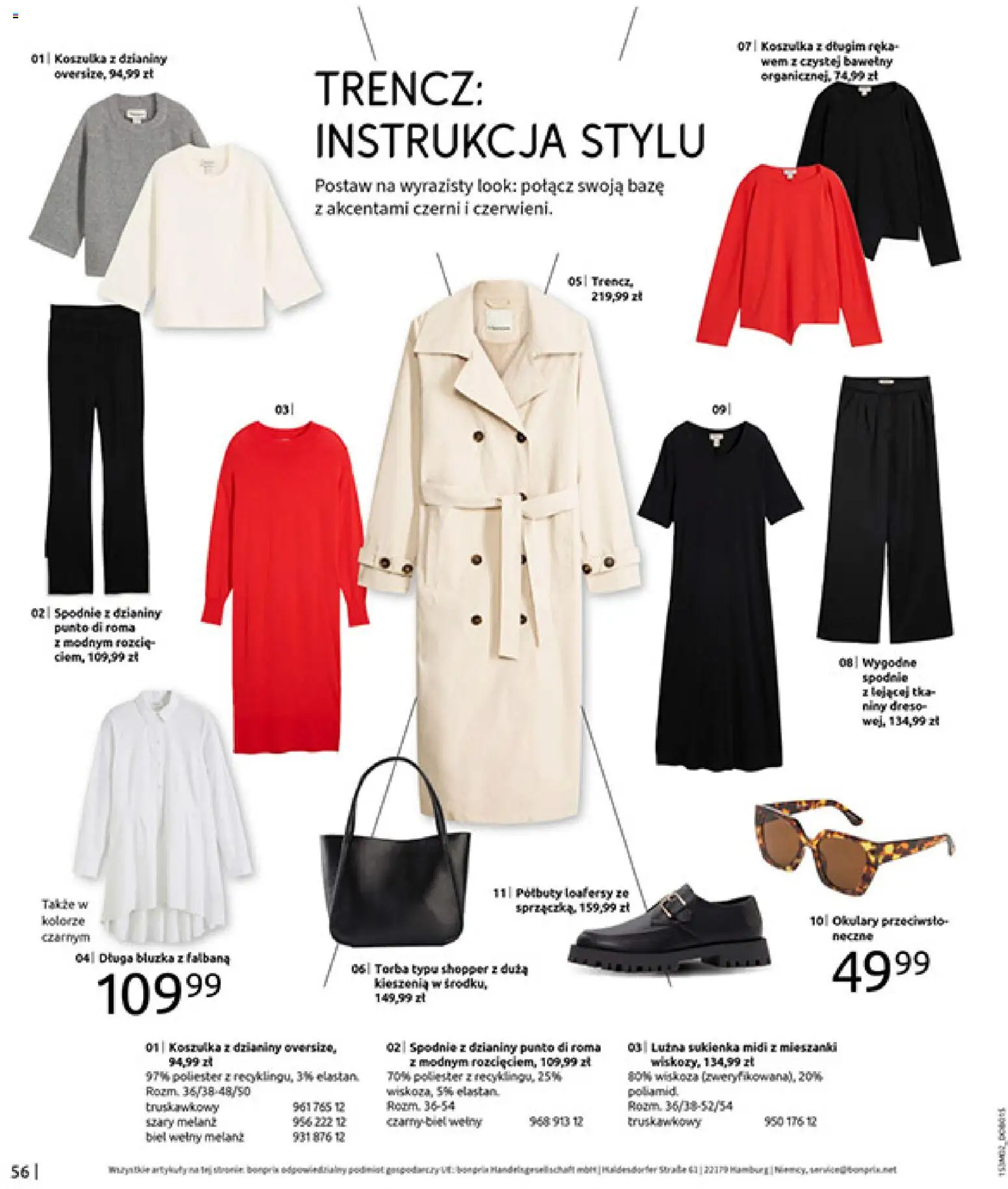 BonPrix Katalog od 19.02.2026 | Strona: 58 | Produkty: Bluzka, Spodnie, Okulary, Sukienka