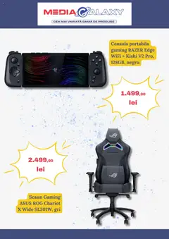 Ofertele Media Galaxy valabile de la 09.10.2025 | Pagină: 4 | Produse: Scaun gaming, Scaun