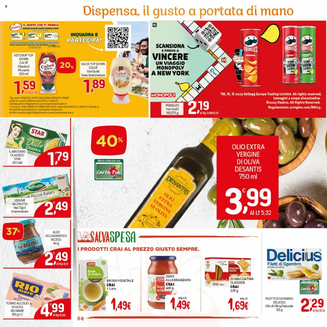 Volantino CRAI del 18.09.2025 | Pagina: 18 | Prodotti: Legumi, Ketchup, Verdure, Top