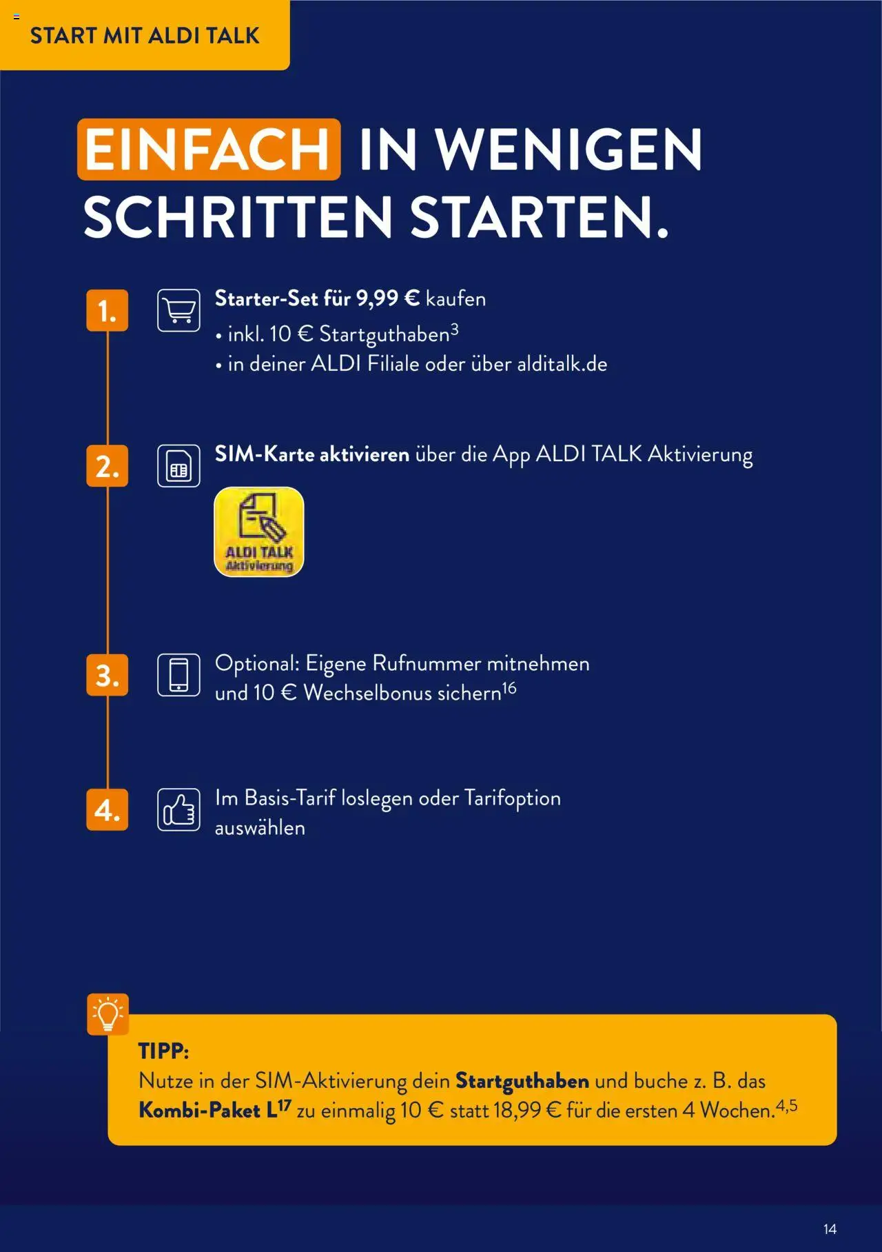 Aldi Talk - gültig ab dem 24.04.2025 | Seite: 14
