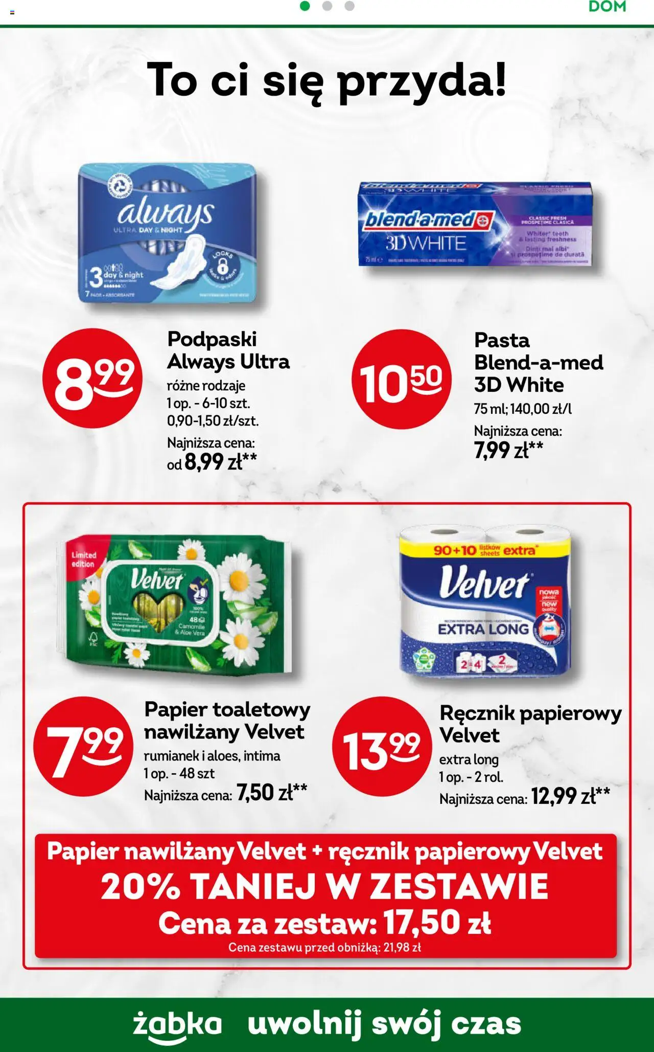 Żabka Gazetka od 04.06.2025 | Strona: 92 | Produkty: Papier toaletowy, Podpaski always, Podpaski, Ręcznik papierowy