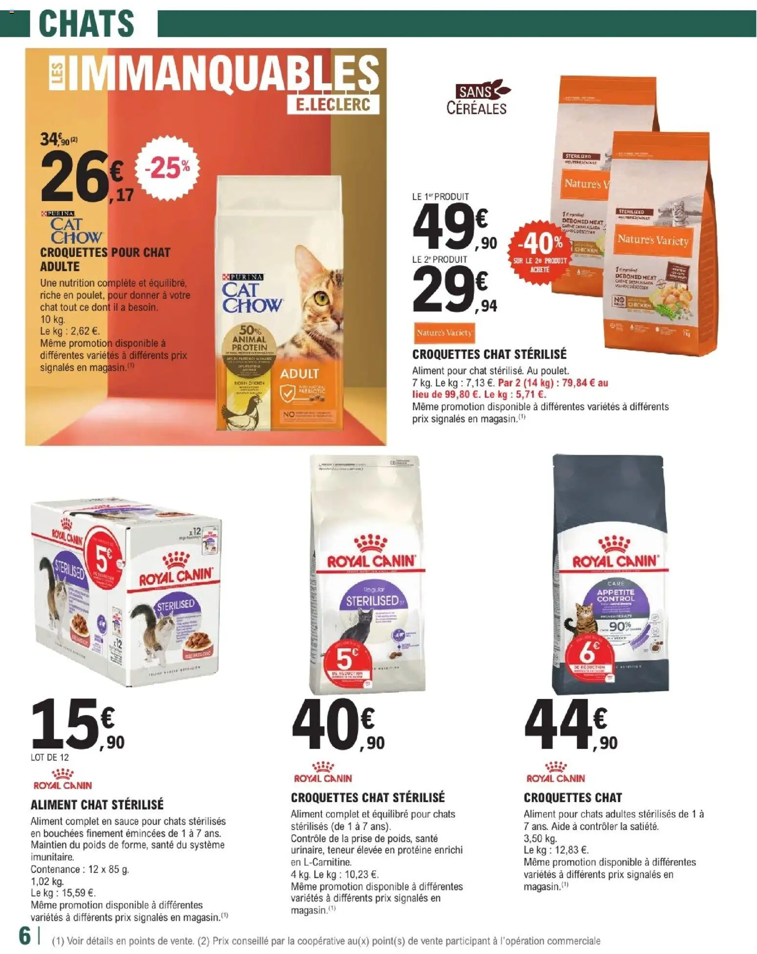 {H1} | Page: 6 | Produits: Prise, Croquettes chat, Céréales, Croquettes pour chat