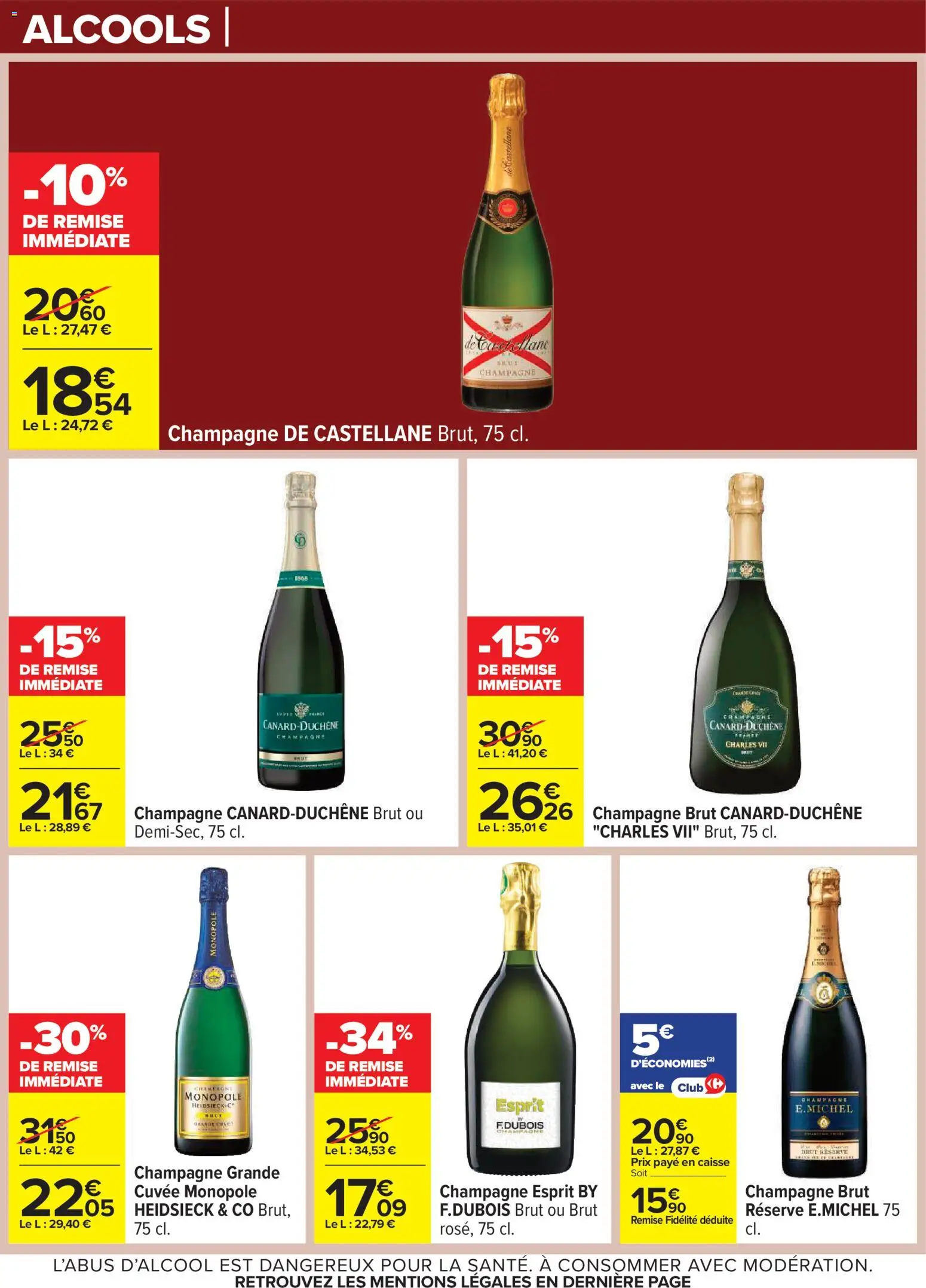 {H1} | Page: 68 | Produits: Champagne brut, Alcools, Champagne