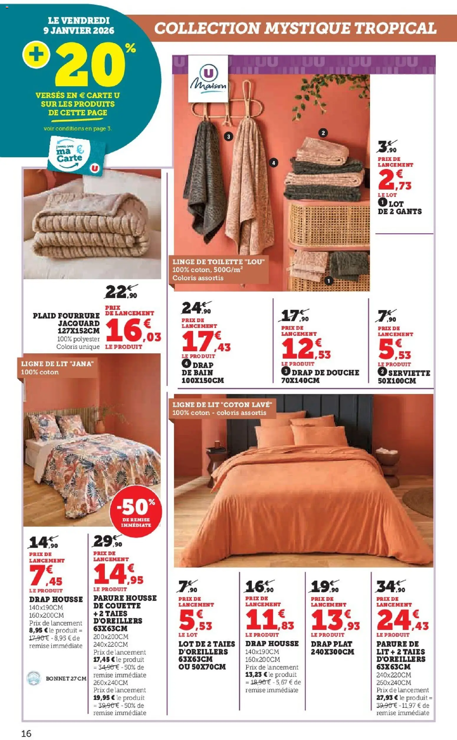 {H1} | Page: 16 | Produits: Bonnet, Lit, Couette, Gants