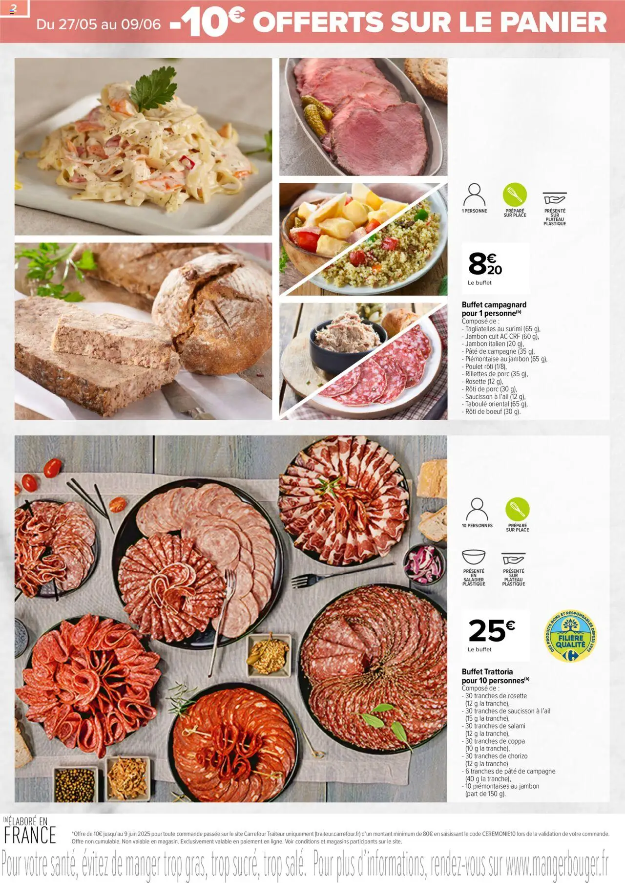 | Page: 2 | Produits: Chorizo, Saucisson, Panier, Jambon