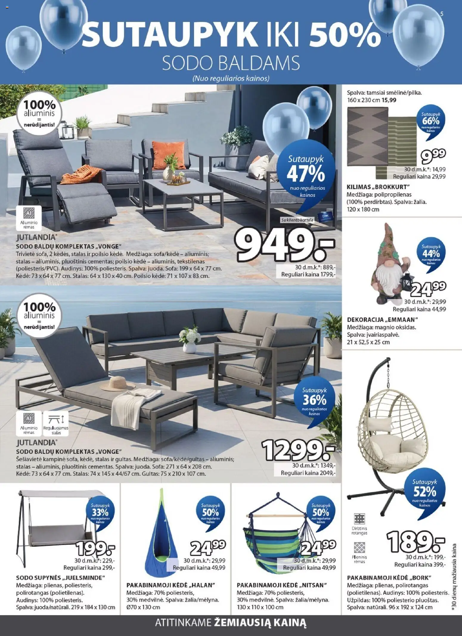 JYSK akcijos nuo 14.04.2026 | Puslapis: 5 | Prekių: Gultas, Sofa, Kėdė, Kilimas