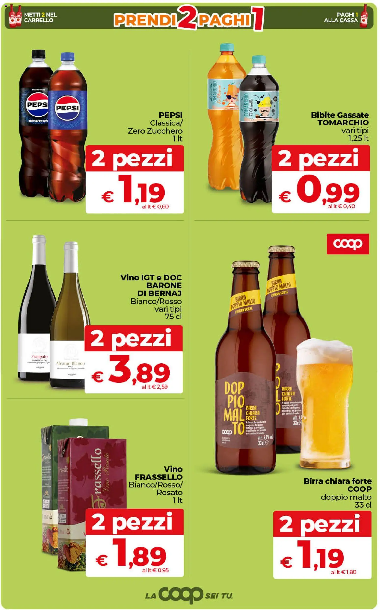 Volantino Ipercoop del 24.02.2026 | Pagina: 6 | Prodotti: Birra, Zucchero, Vino, Pepsi
