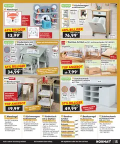 Norma Bestellmagazin Dezember 2025 ab 01.12.2025 gültig | Seite: 15 | Produkte: Top, Wandregal, Handtuchhalter, Unterschrank