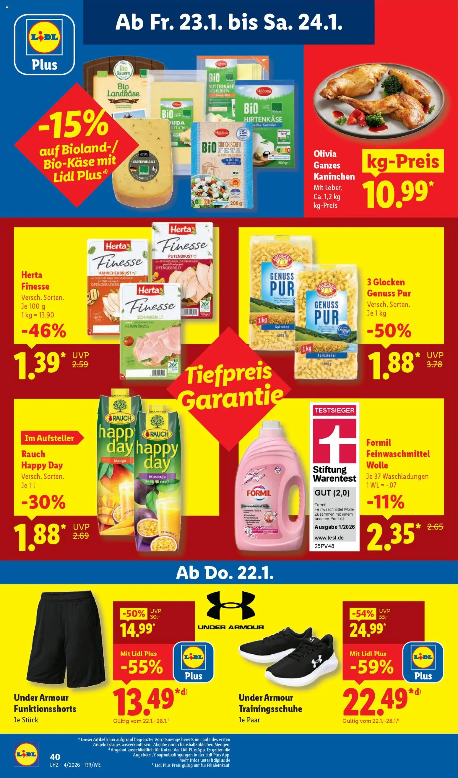 Lidl Prospekt Heppenheim – gültig ab 19.01.2026 | Seite: 58 | Produkte: Kaninchen, Mango, Herta finesse, Hahnchenbrust