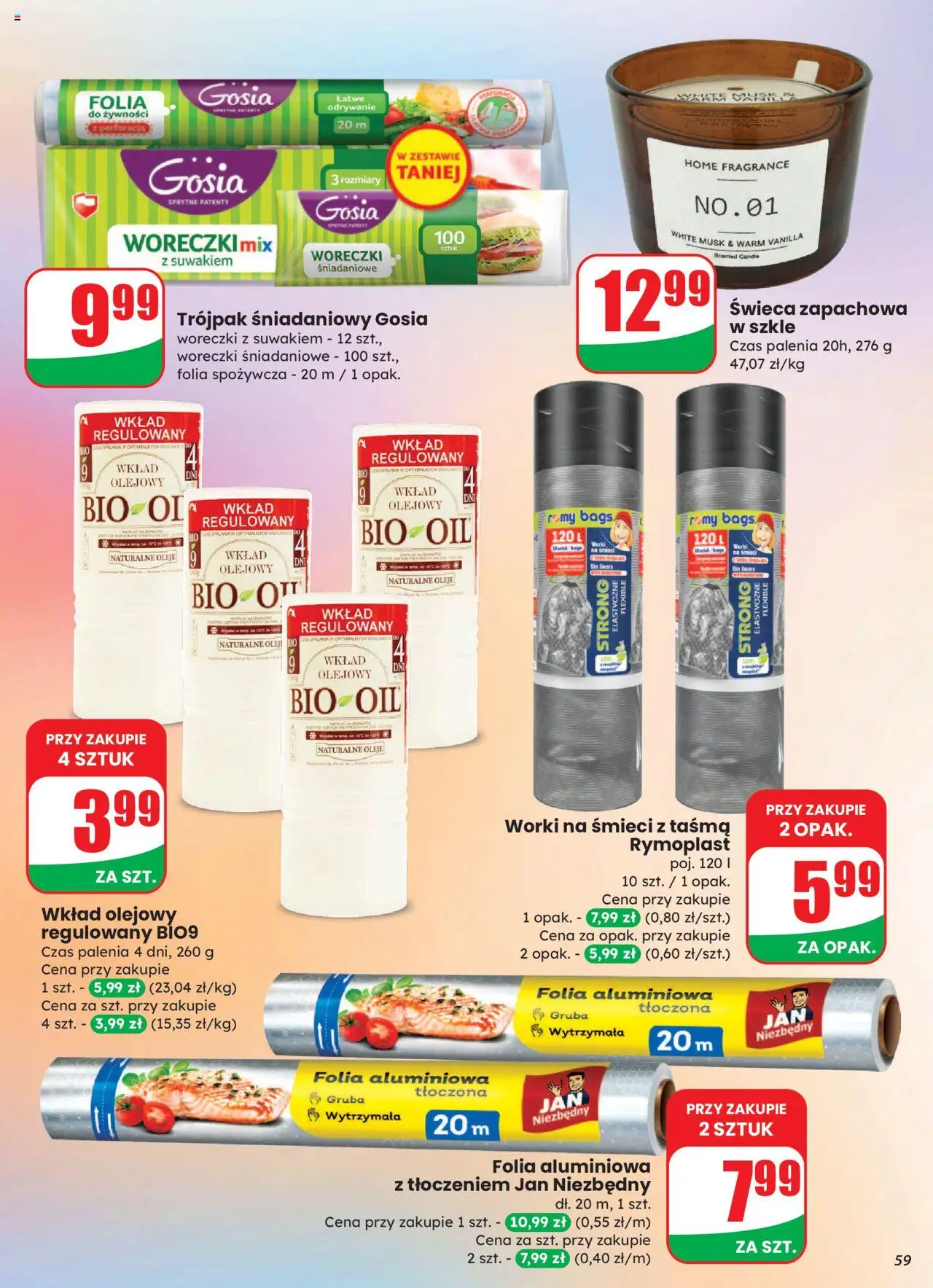 Dino Gazetka od 27.08.2025 | Strona: 59 | Produkty: Folia spożywcza, Woreczki z suwakiem