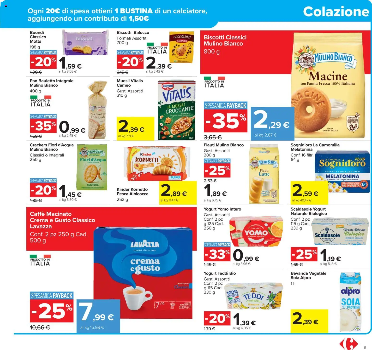 Volantino Carrefour del 02.12.2025 | Pagina: 9 | Prodotti: Muesli, Crema, Biscotti, Olio