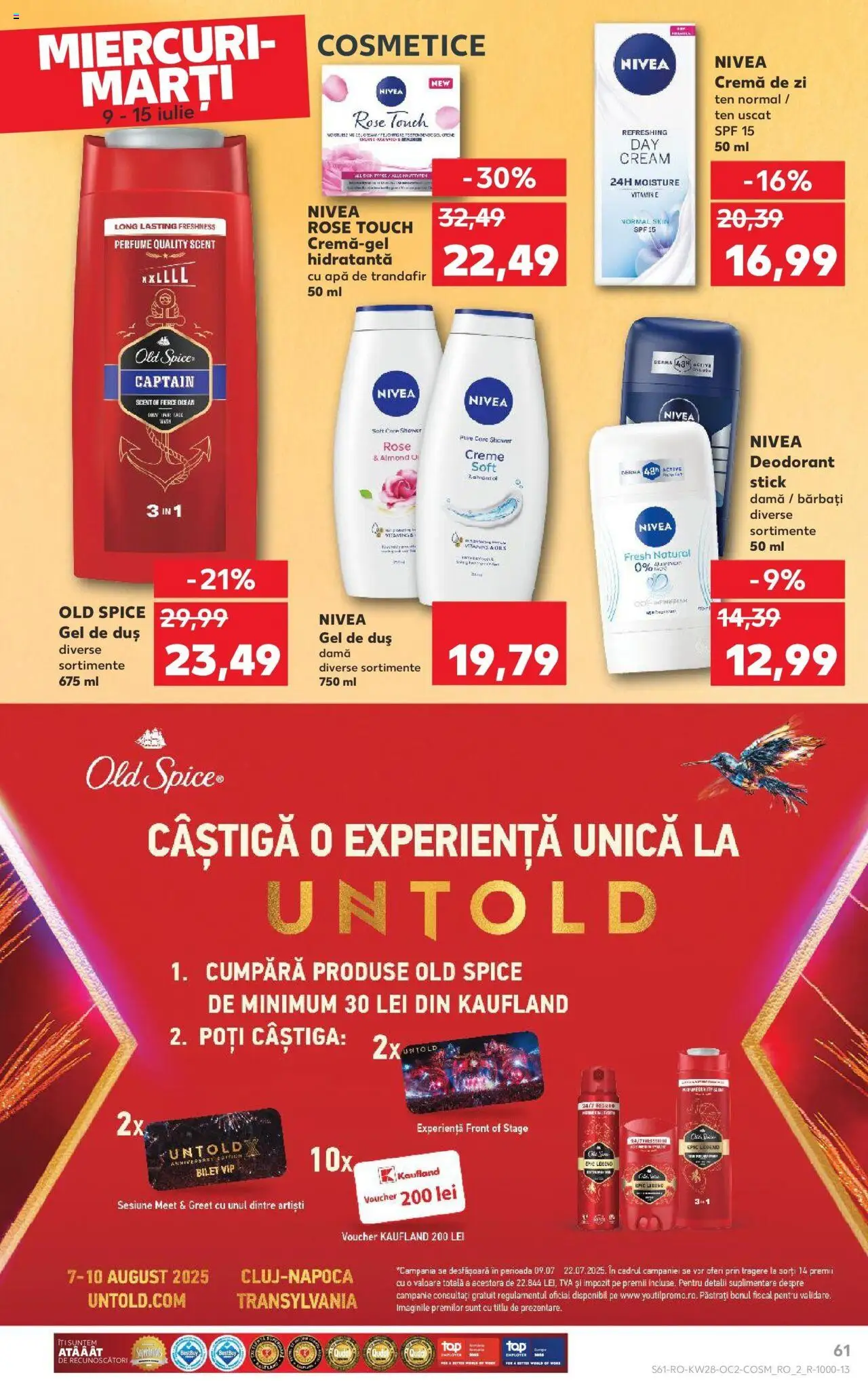 Catalog Kaufland - Bucureşti – valabil de la 09.07.2025 | Pagină: 61 | Produse: Kısırlaştırılmış Kedi Maması, Duș, Cremă, Gel de duș