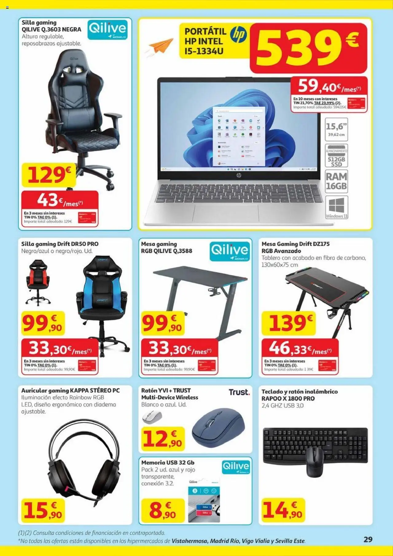 Alcampo - Canarias │ válido desde el 14.08.2025 | Página: 29 | Productos: Ratón inalambrico, PC, Galette de chaise, Silla