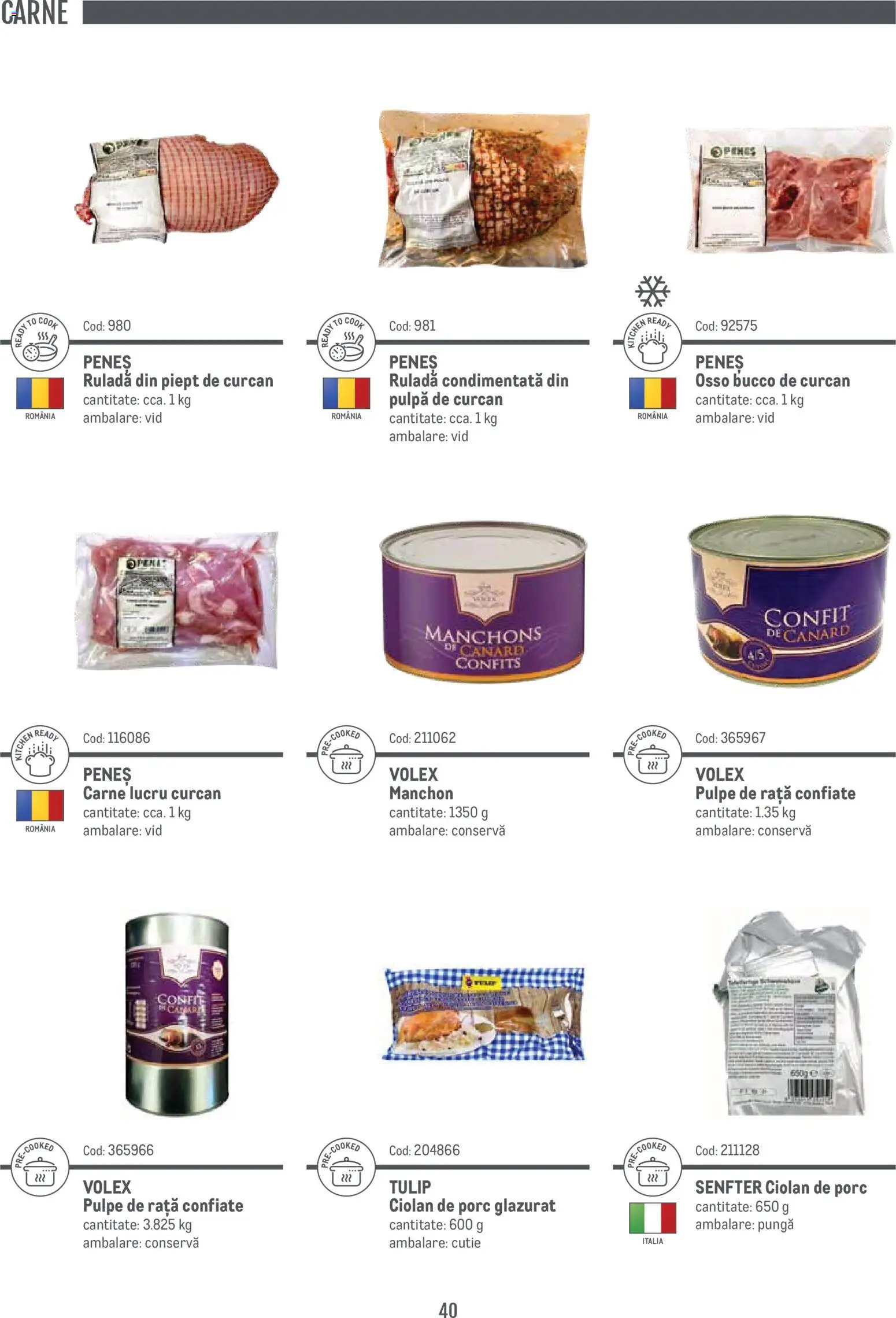 Noul catalog Metro – valabil de la 14.11.2024 | Pagină: 40 | Produse: Pungă, Cutie, Rață