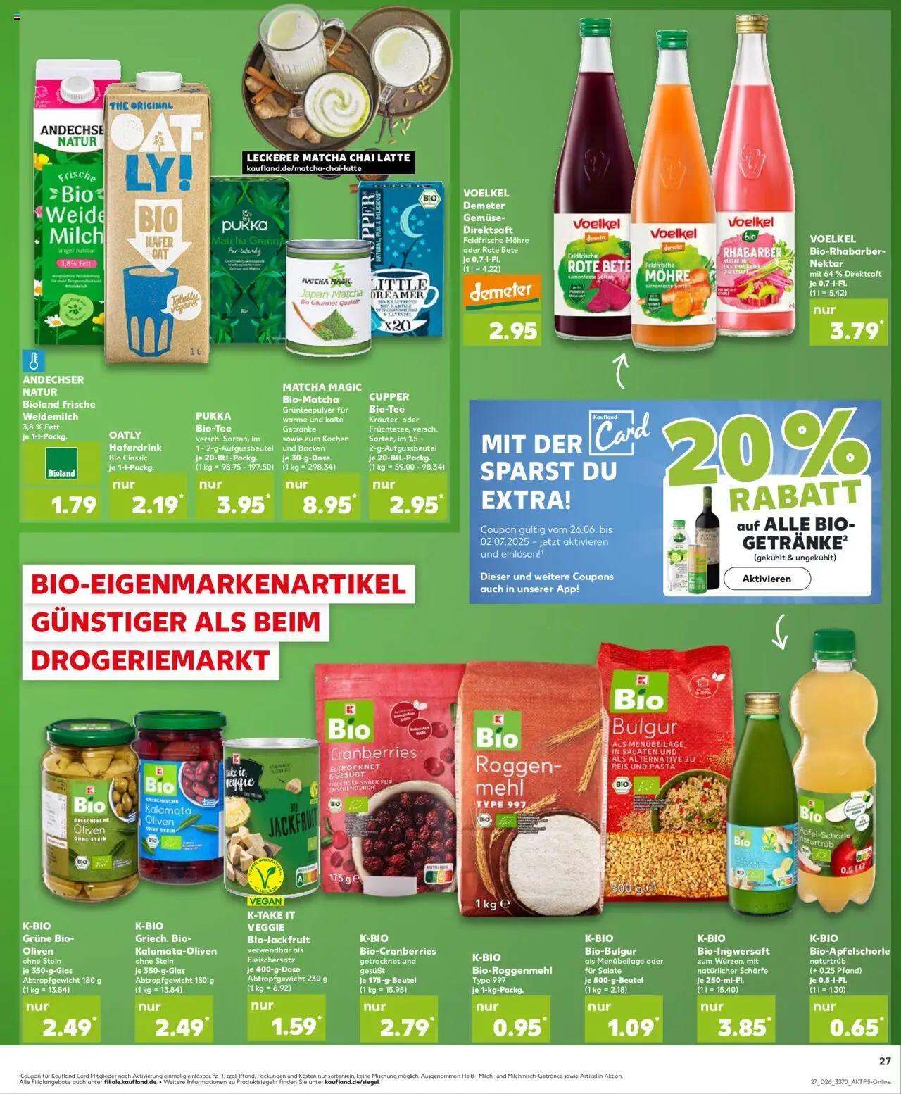 Kaufland Prospekt 	 - gültig ab dem 26.06.2025 | Seite: 27 | Produkte: Mehl, Haferdrink, Oatly, Reis