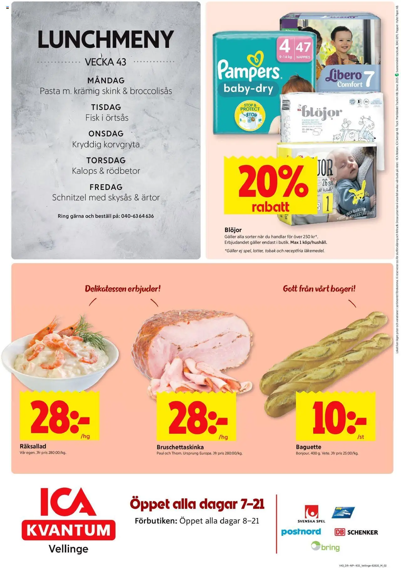 ICA Kvantum reklamblad aktuell från 20.10.2025 | Sida: 12 | Produkter: Bageri, Ring, Papper, Spel
