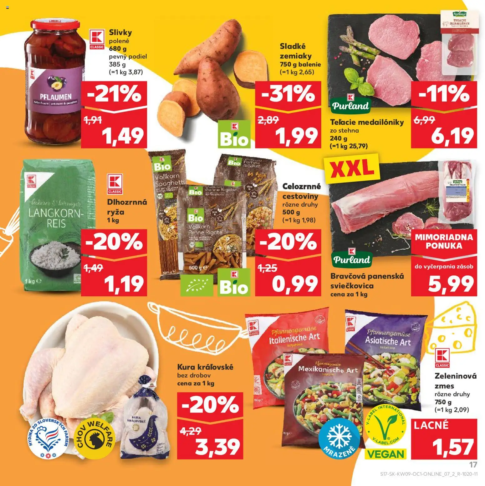 Kaufland SK akciós ujság - amely érvényes a következő dátumtól: 01.03.2026 | Oldal: 17 | Termékek: Penne, Vegán