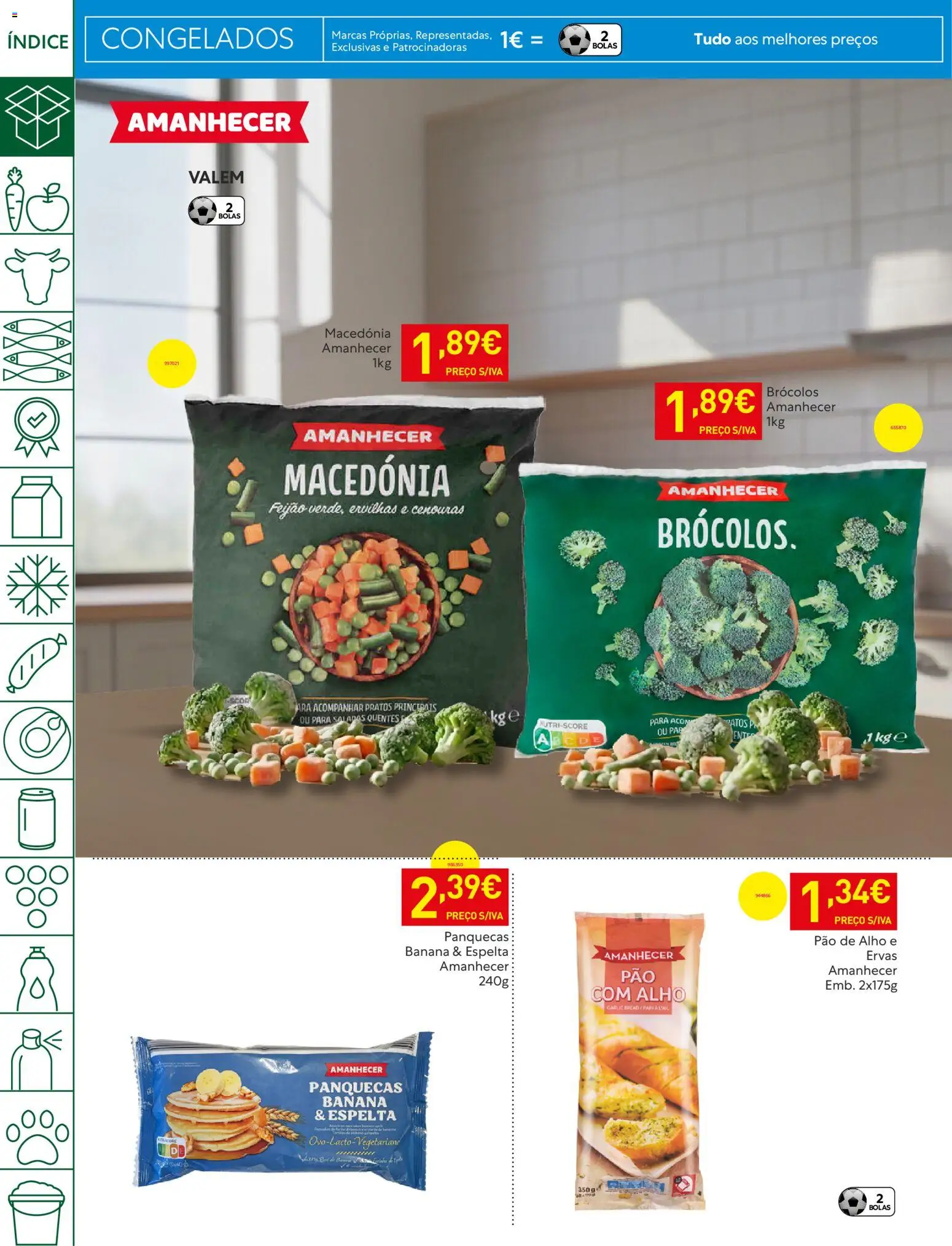 Recheio - Bons Negócios Madeira │ válido de 07.04.2026 | Página: 18 | Produtos: Brócolos, Panquecas, Saladas, Pão