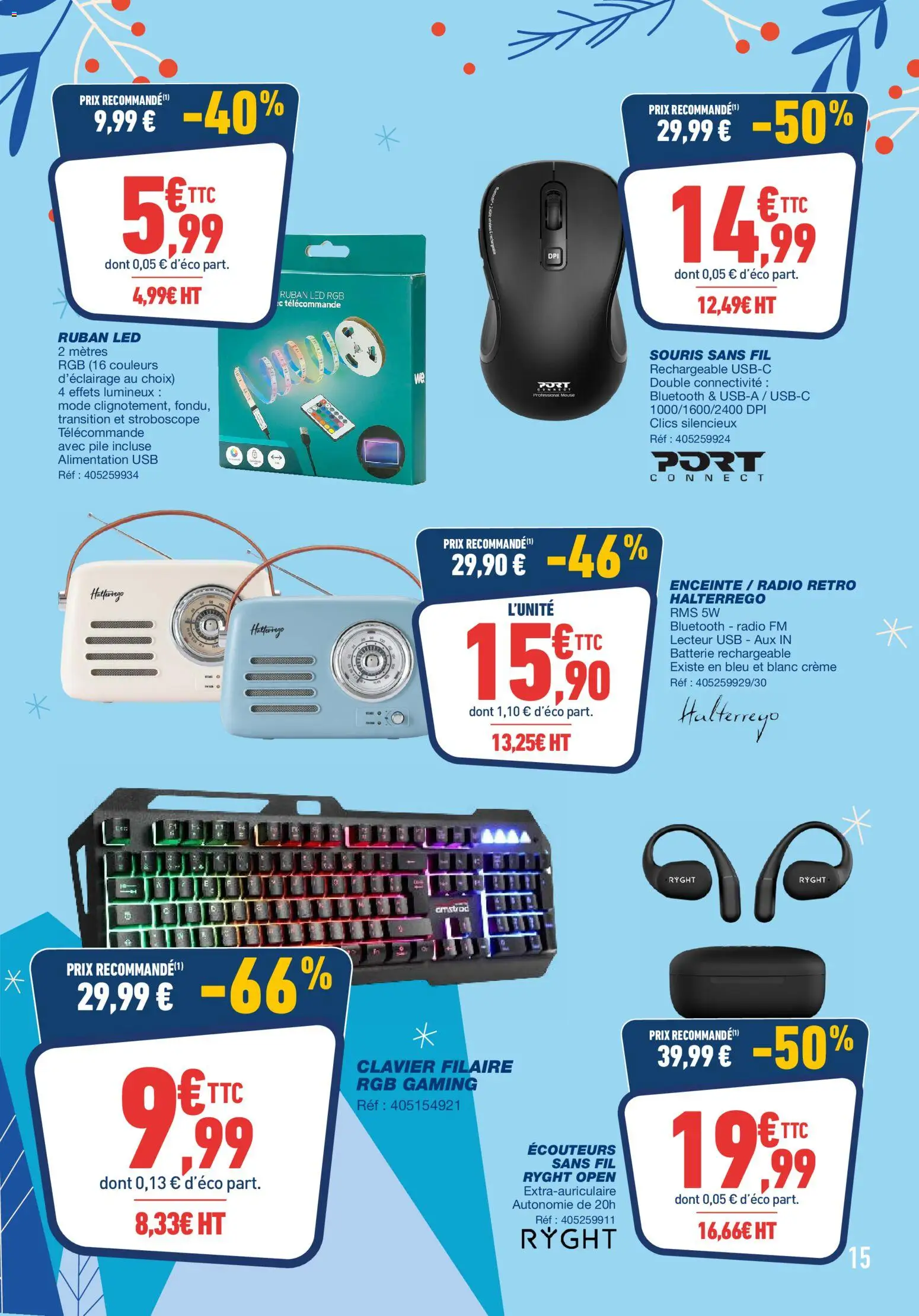 {H1} | Page: 15 | Produits: Enceinte, USB, Télécommande, Crème