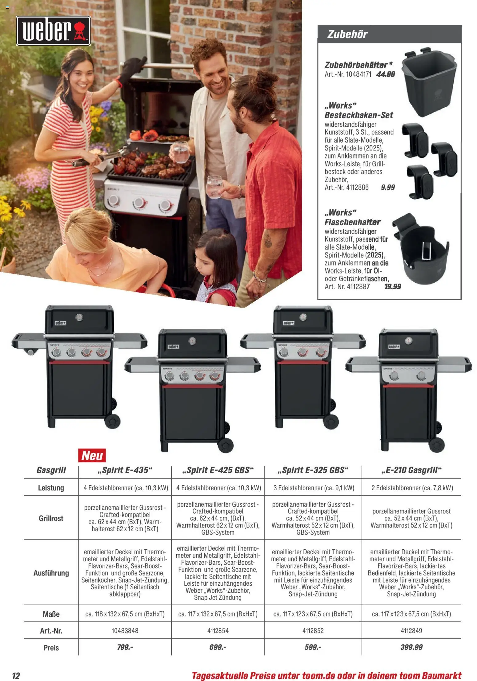 Toom Baumarkt  Grills & Zubehör 2026 – gültig ab 14.02.2026 | Seite: 12 | Produkte: Grill, Öl