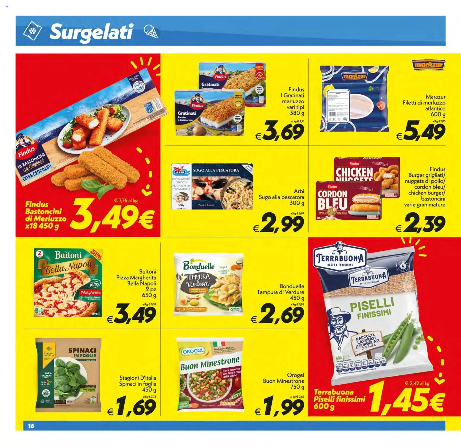 Volantino SuperConveniente del 05.01.2026 | Pagina: 16 | Prodotti: Merluzzo, Nuggets, Patate, Verdure