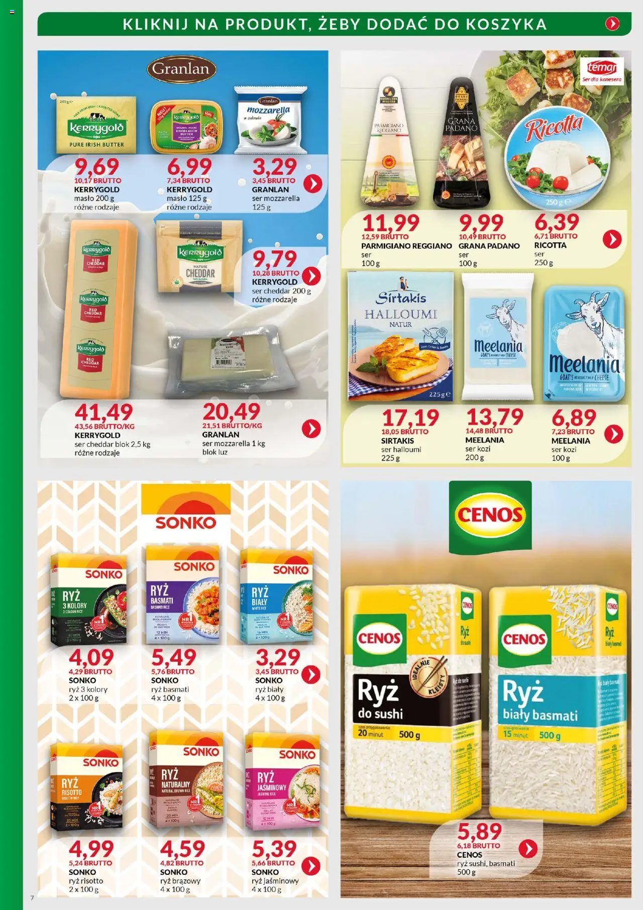 Eurocash Gazetka - Smaki Świata od 11.08.2025 | Strona: 7 | Produkty: Sushi, Mozzarella, Ryż risotto, Ser cheddar