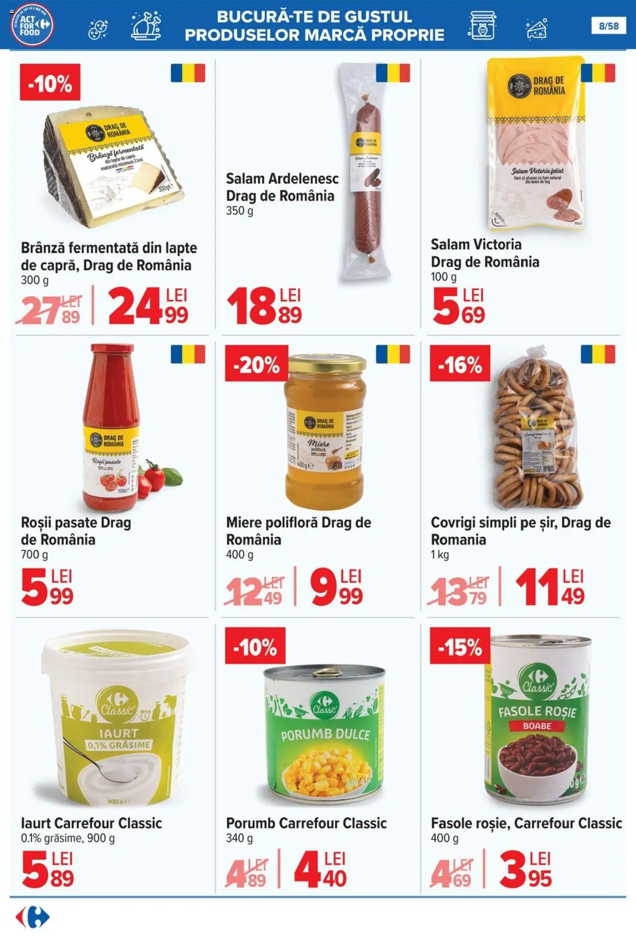 Catalog Carrefour – valabil de la 06.08.2025 | Pagină: 9 | Produse: Miere polifloră, Iaurt, Roșii, Porumb