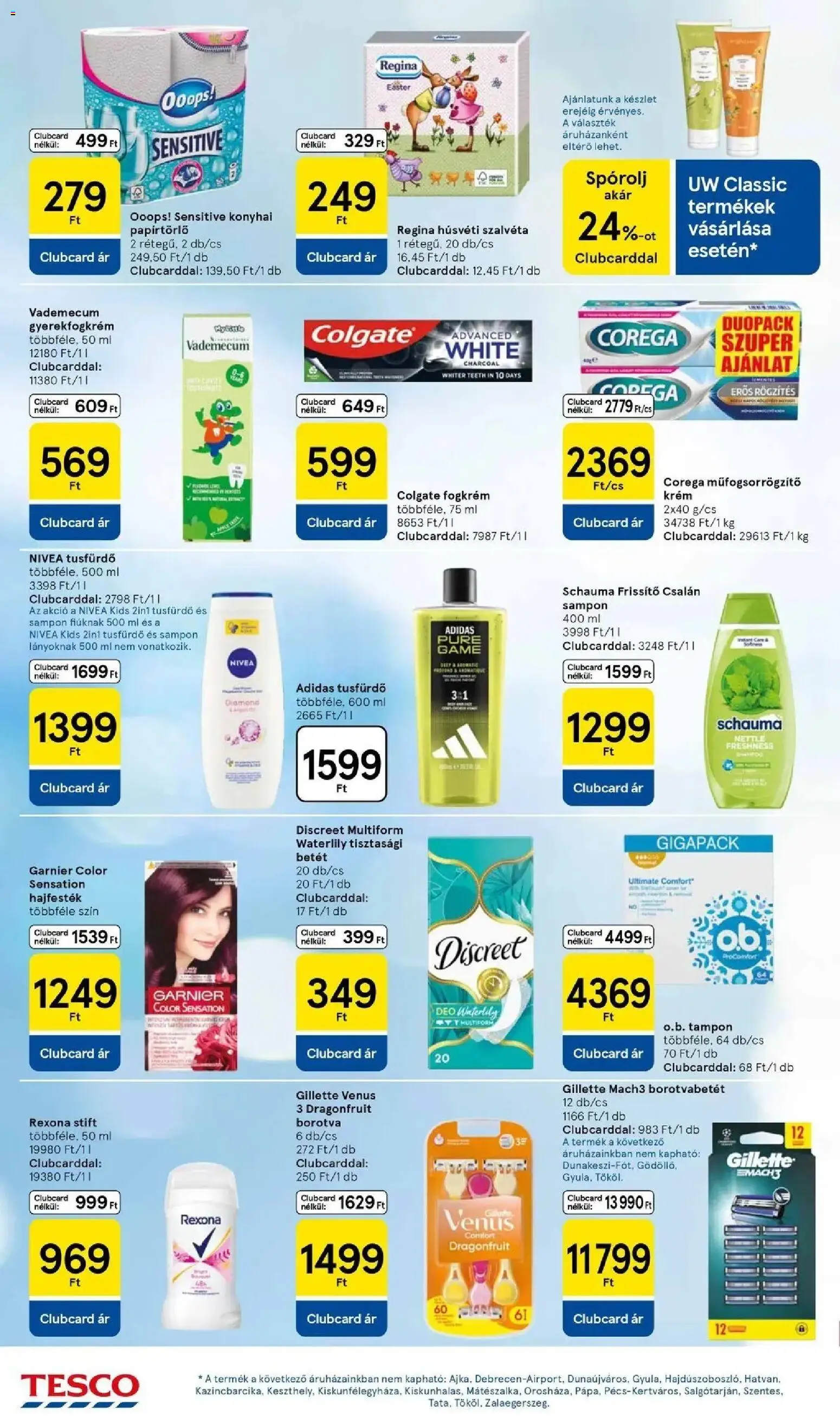 Tesco akciós ujság - amely érvényes a következő dátumtól: 26.03.2026 | Oldal: 28 | Termékek: Borotvabetét, Borotva, Sampon, Fogkrém