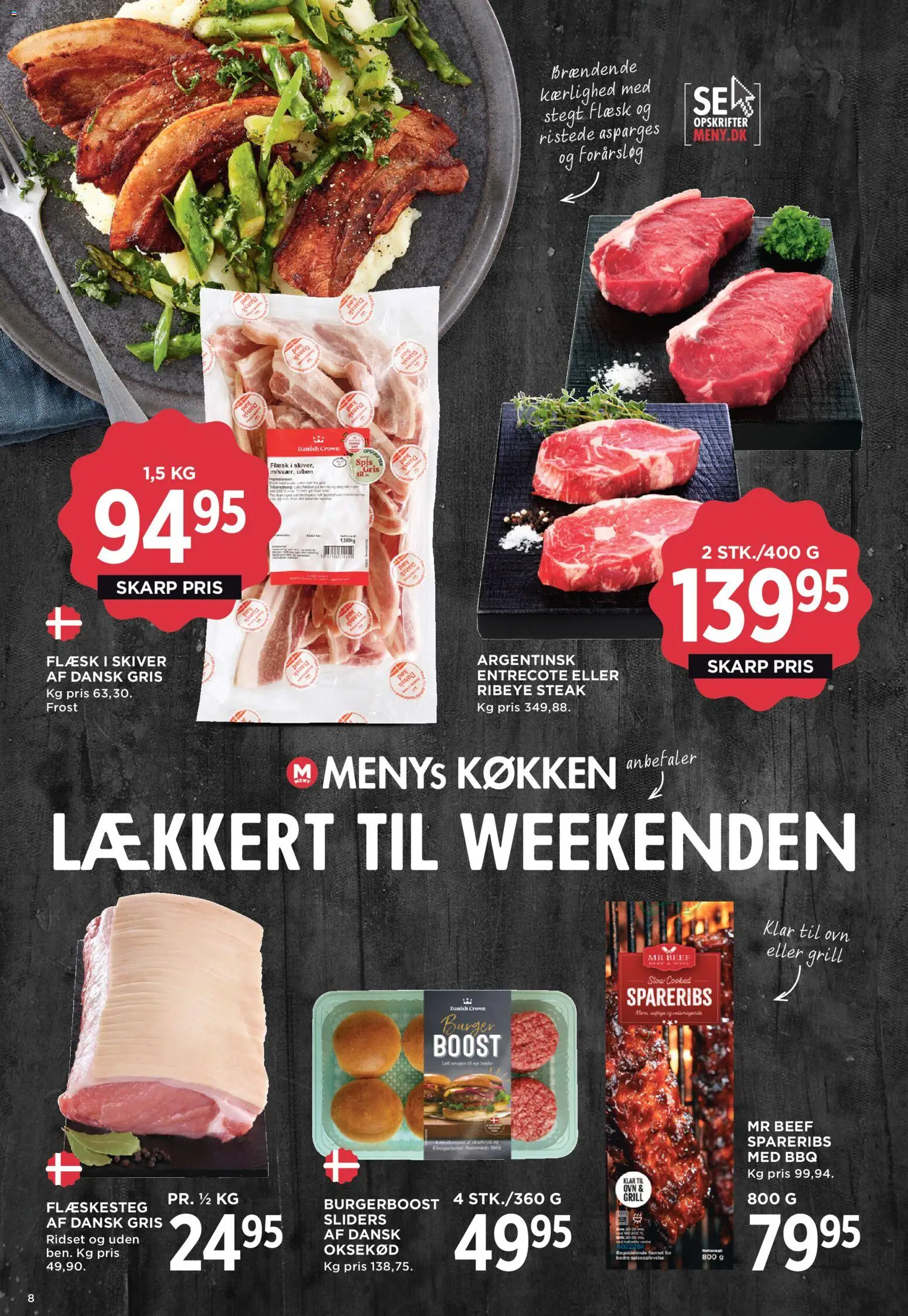 Meny tilbudsavis – gyldig fra 17.04.2026 | Side: 10 | Produkter: Spareribs, Flæskesteg, Grill, Asparges