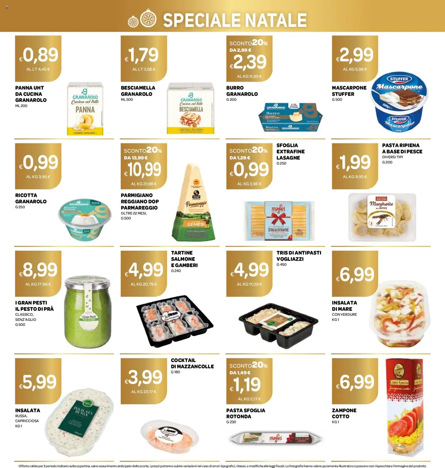 Volantino Ekom del 16.12.2025 | Pagina: 2 | Prodotti: Pesce, Panna, Pasta, Besciamella