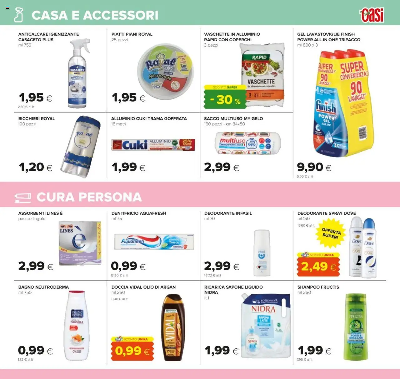 Volantino Oasi del 07.08.2025 | Pagina: 23 | Prodotti: Sapone, Olio, Bagno, Doccia