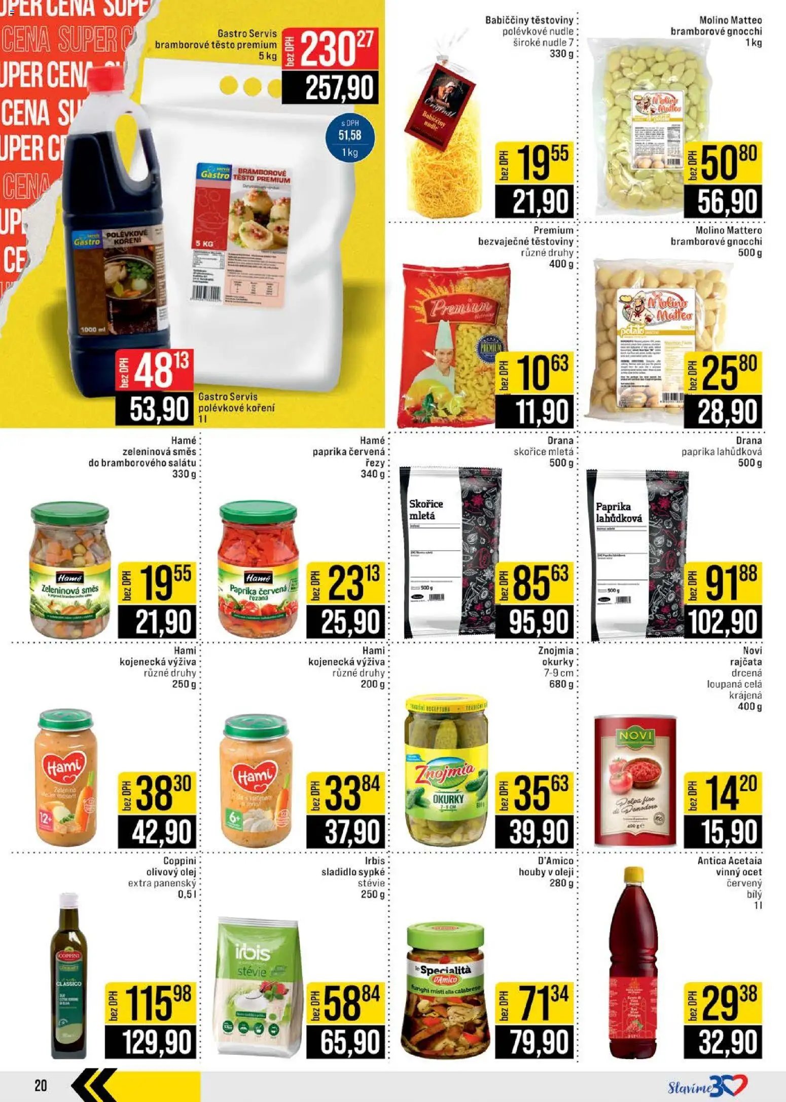 Jip leták - Cash & Carry od 12.11.2025 | Strana: 20 | Produkty: Okurky, Zelenina, Gnocchi, Těsto